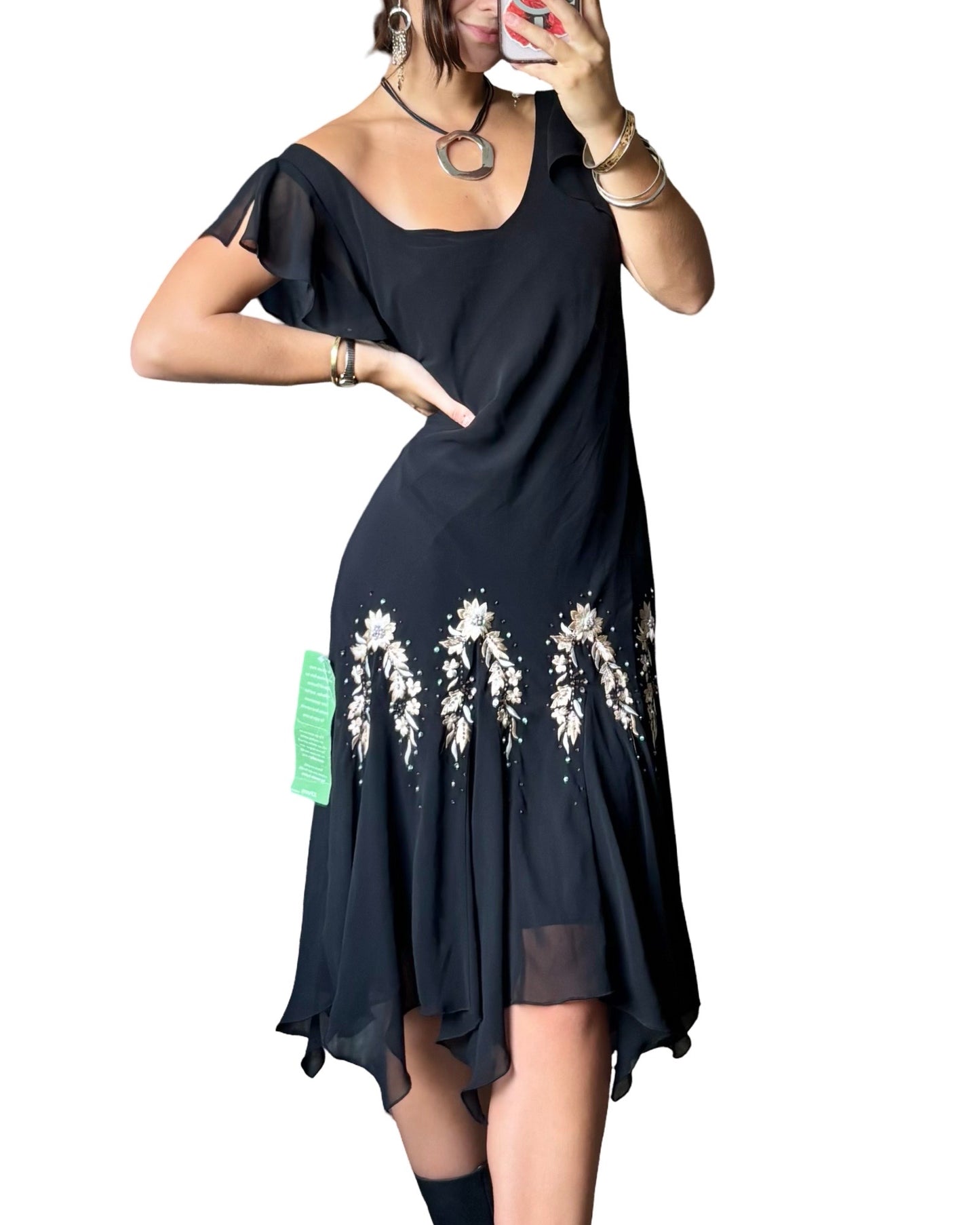 Beaded 90’s Midi Dress | Size M