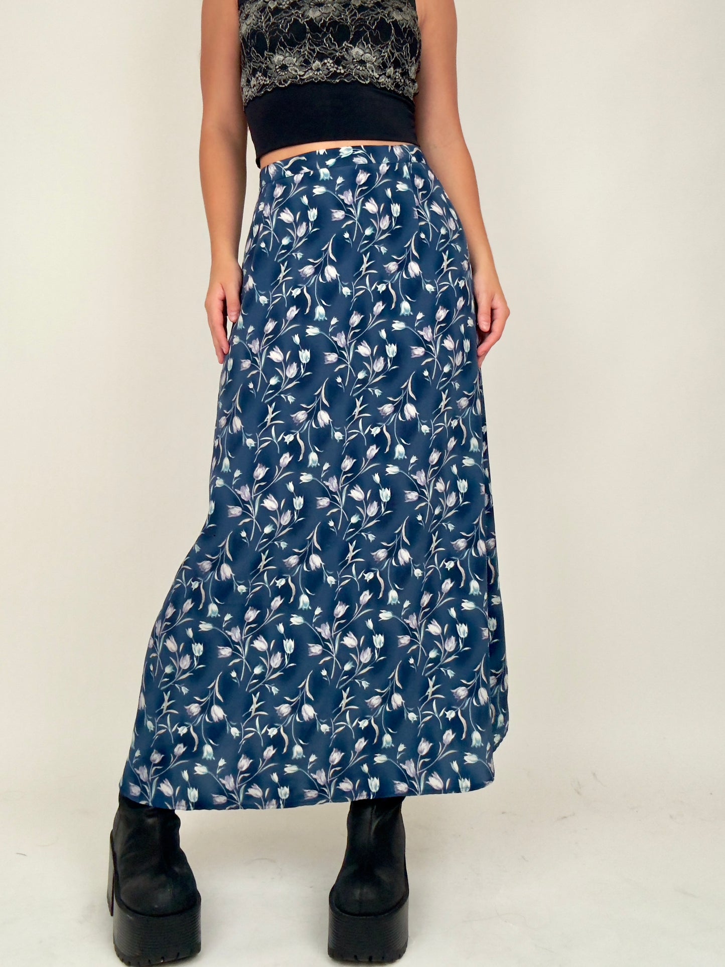 Blue Floral Maxi | Size 34” waist