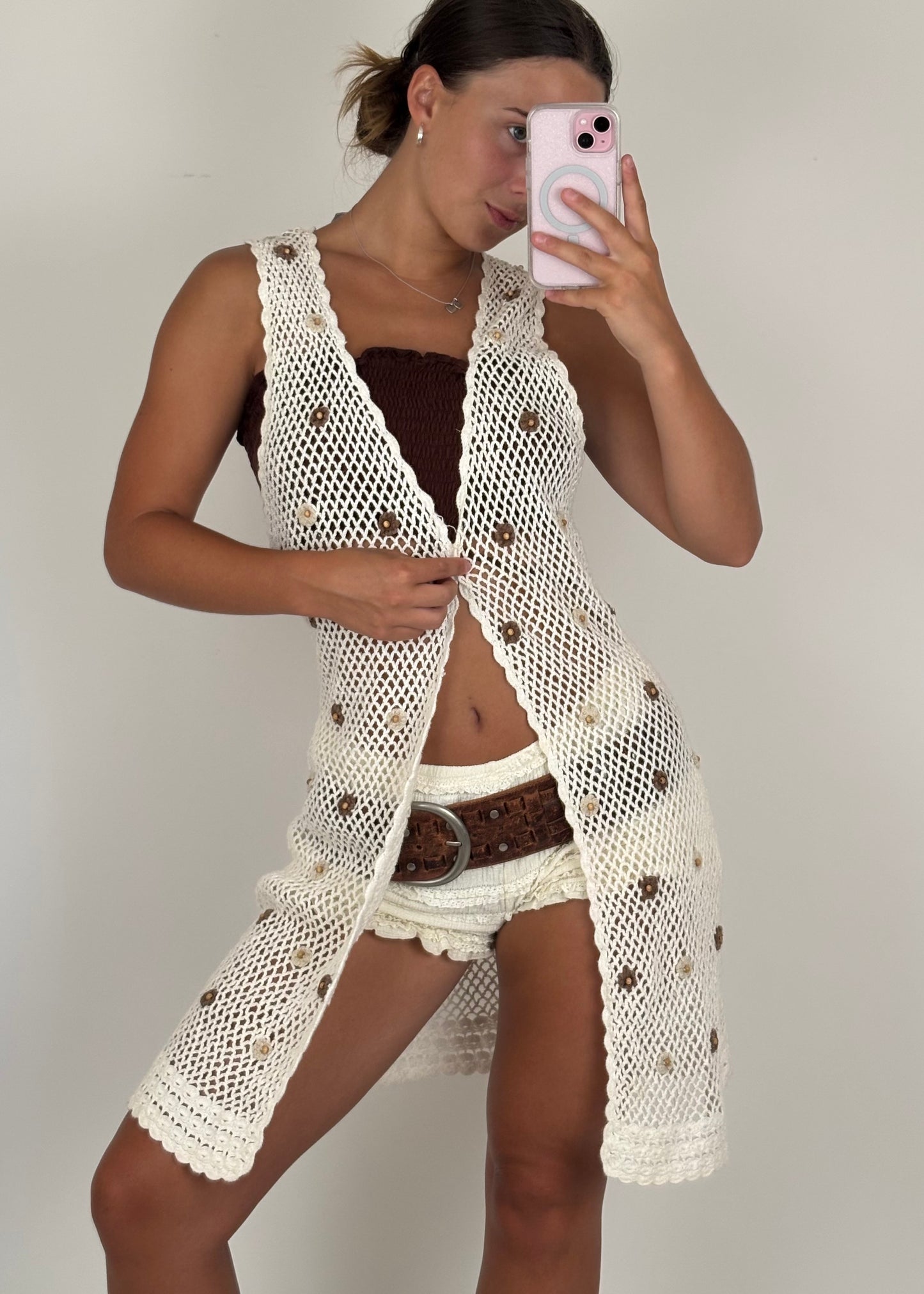 Vanessa Crochet Vest | Size M