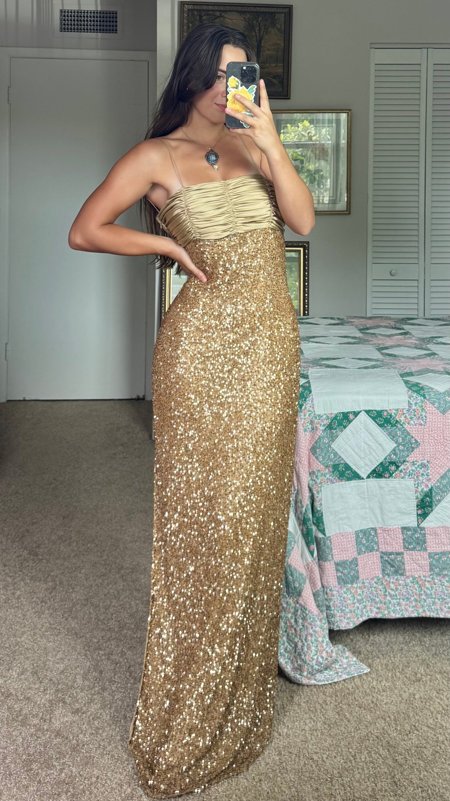 Scala Gold Gown | Size US 6