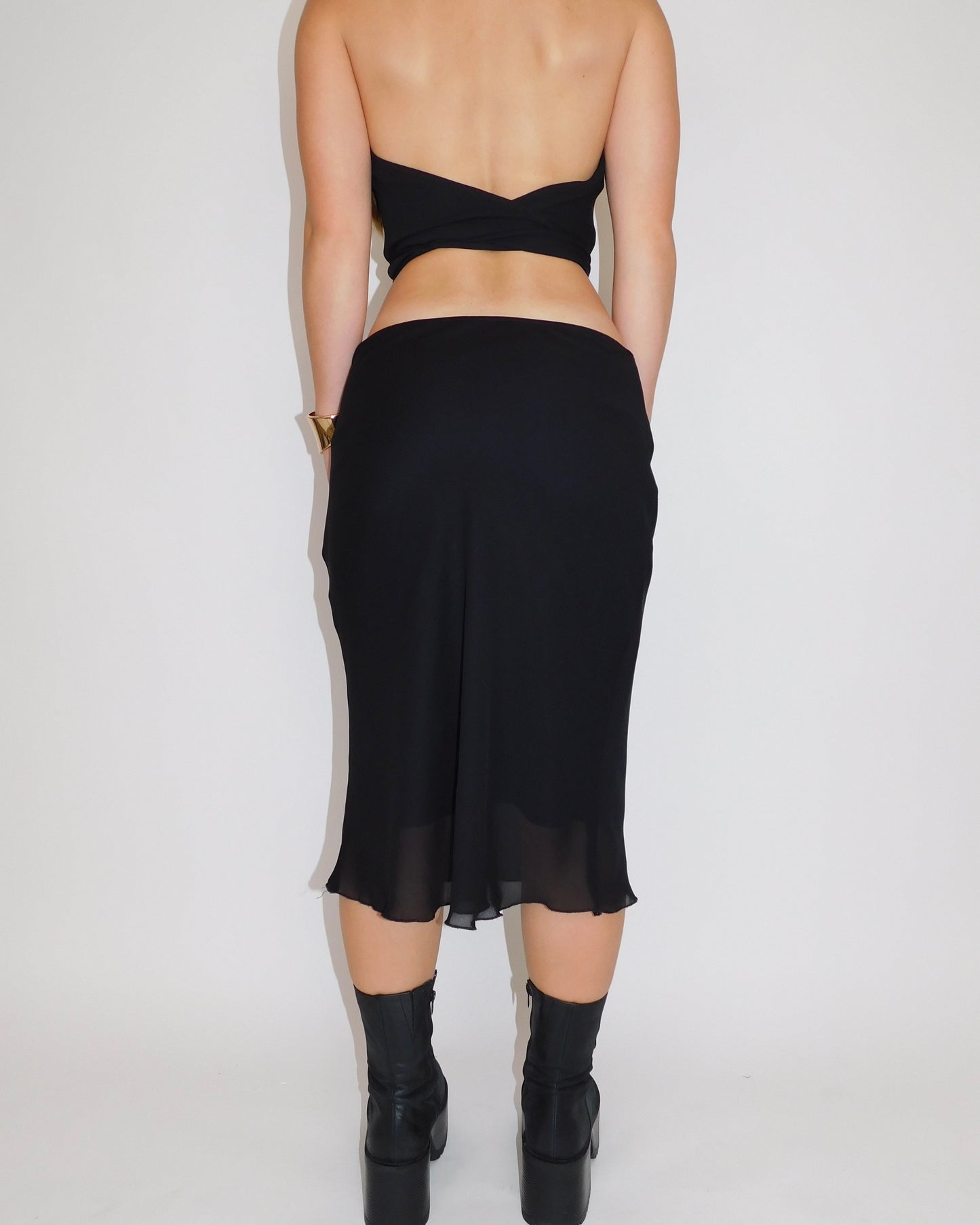 90’s Side Tie Midi Skirt | Size M