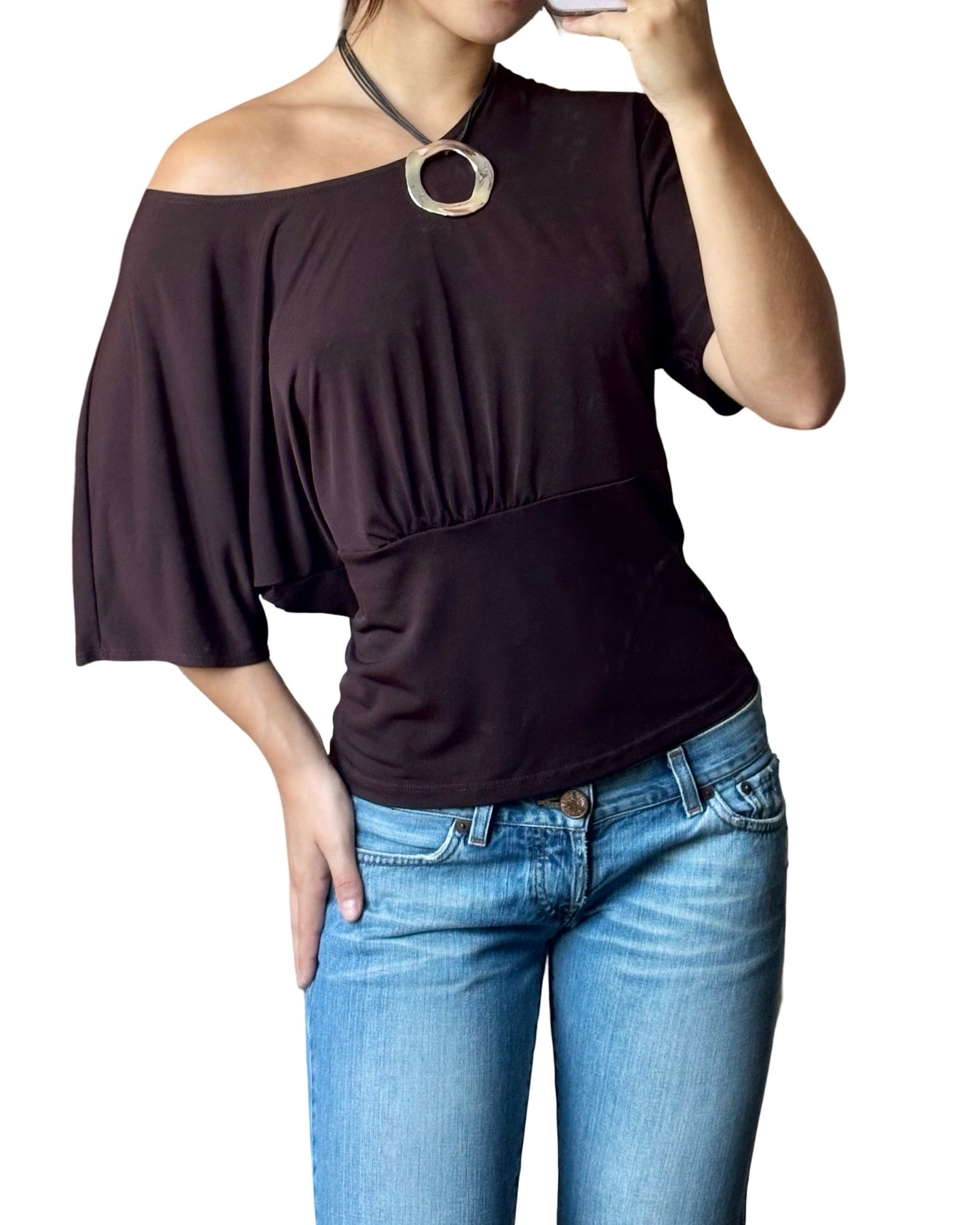 Brown 00’s Slouch Top | Size S/M