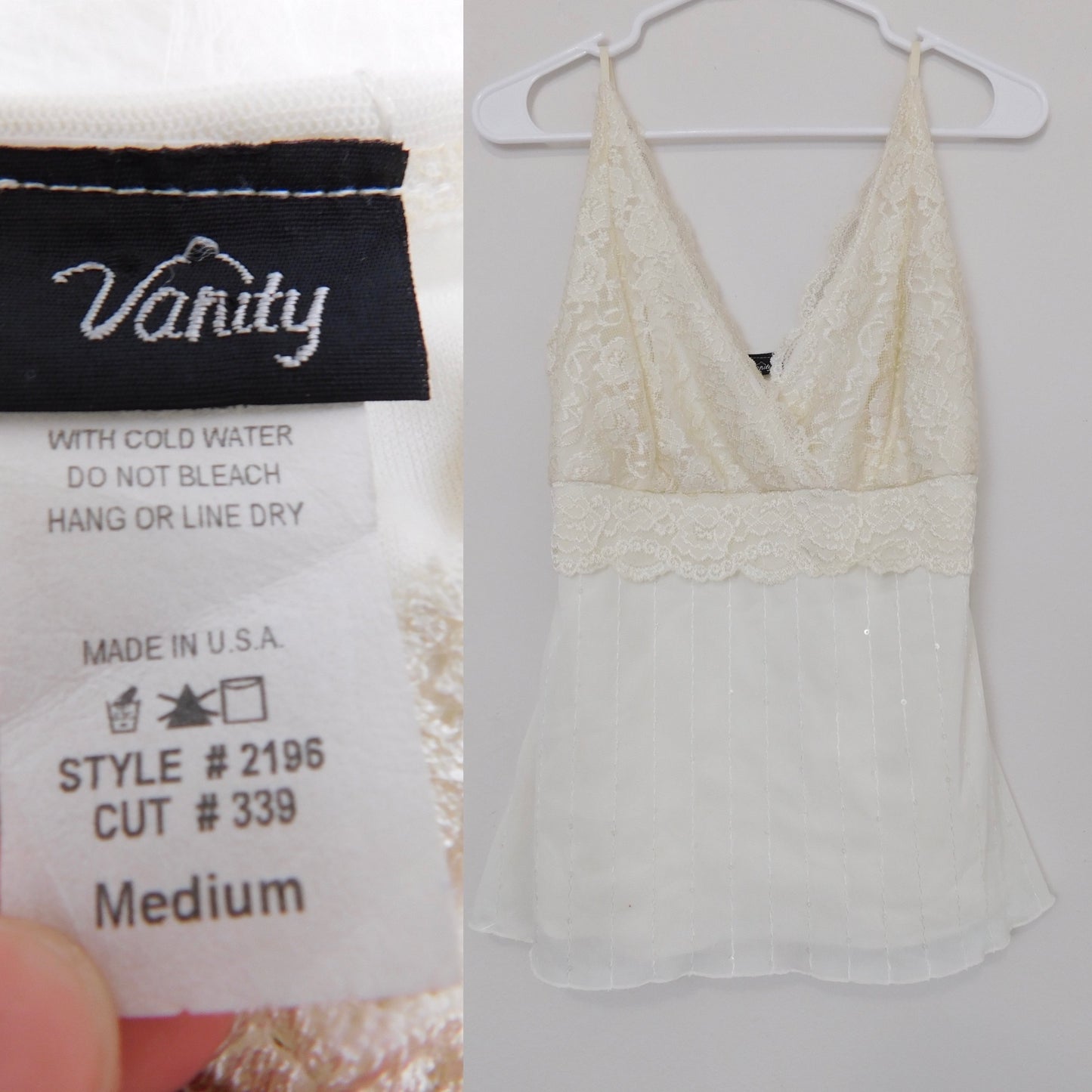 Vintage Vanity Lace Tank | Size M