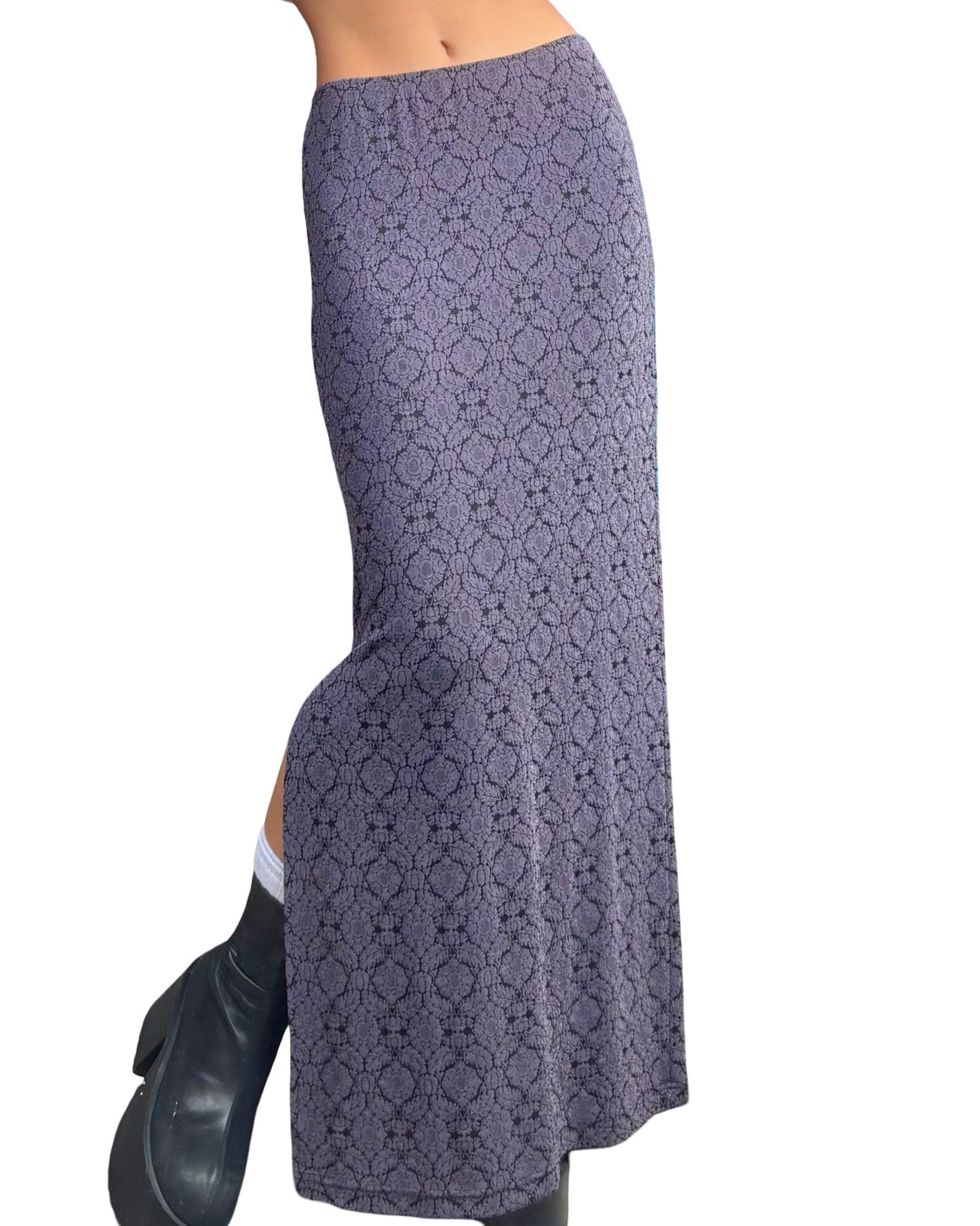 Purple 90’s Slinky Skirt | Size 28” waist