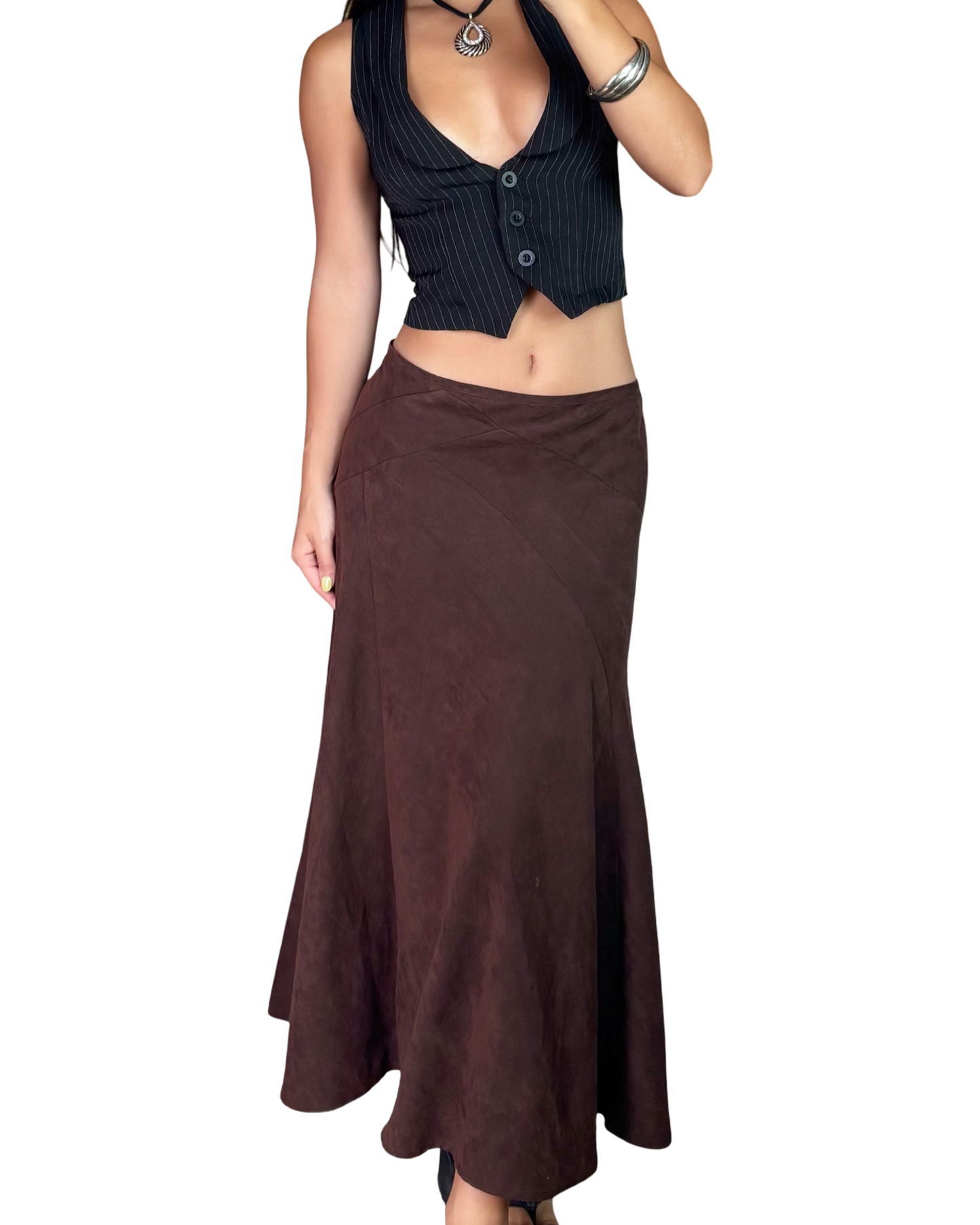 I.N. Faux Suede Maxi | Size 38” waist