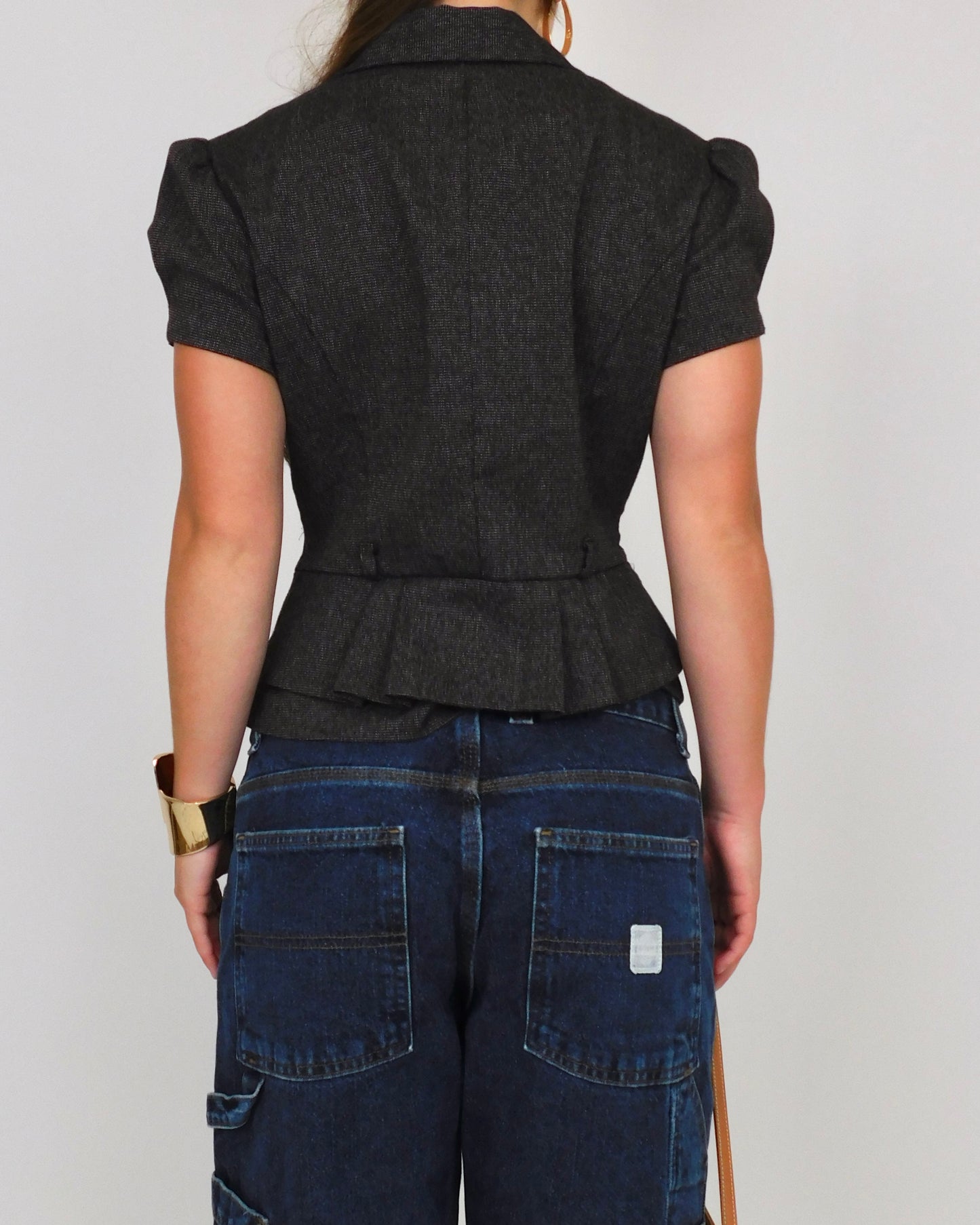 Y2K Short Sleeve Blazer | Size L