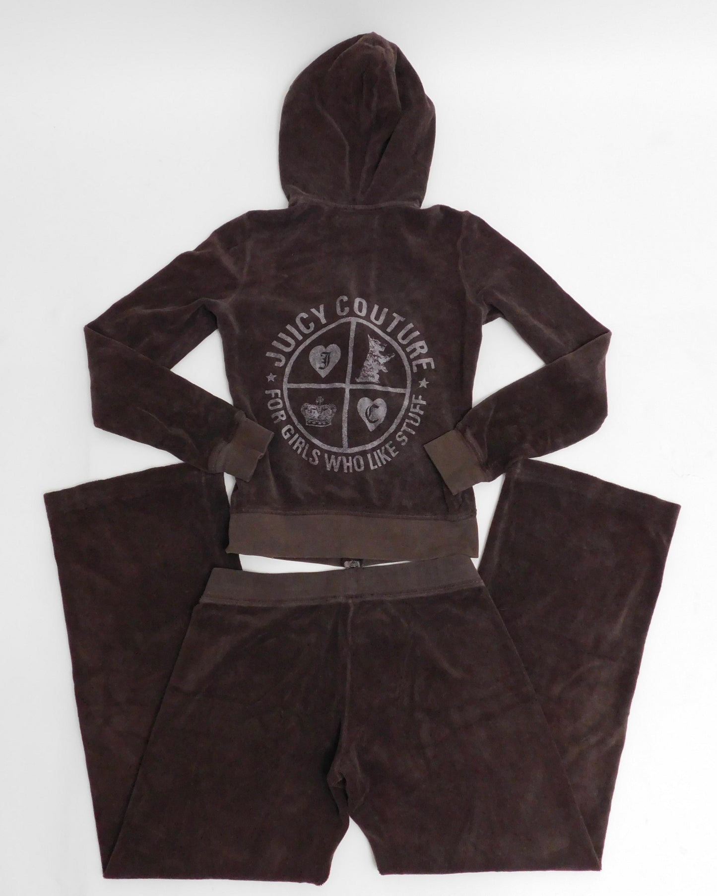 2006 Juicy Couture terry cloth track suit in brown