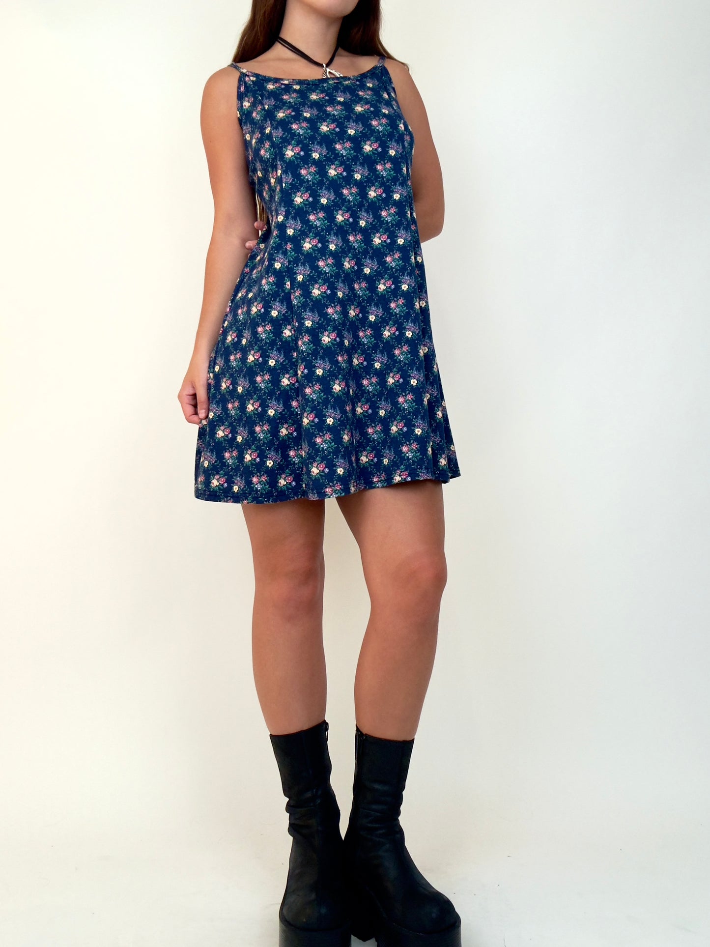 Navy Floral Mini | Size L