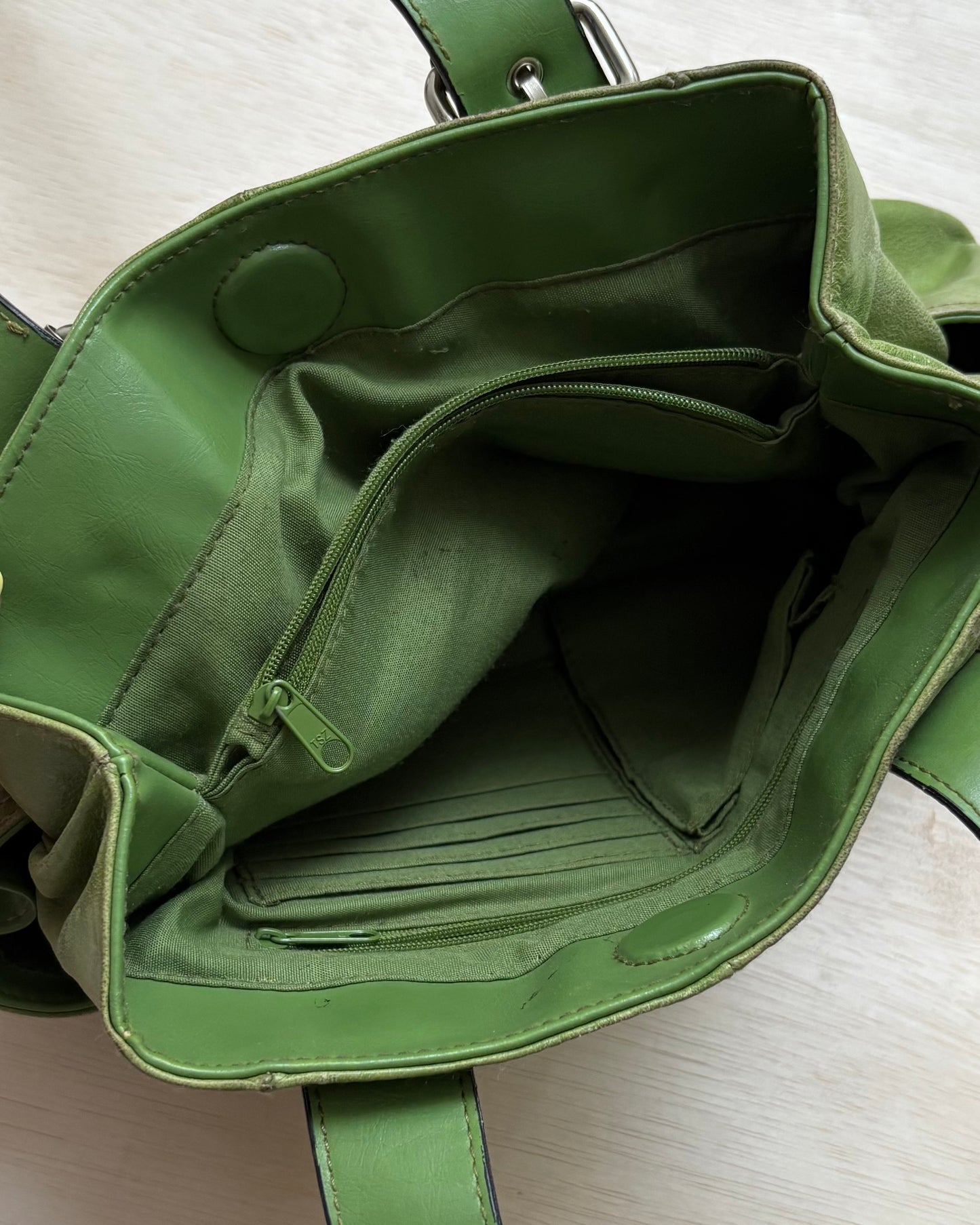 90’s Green Leather Bag