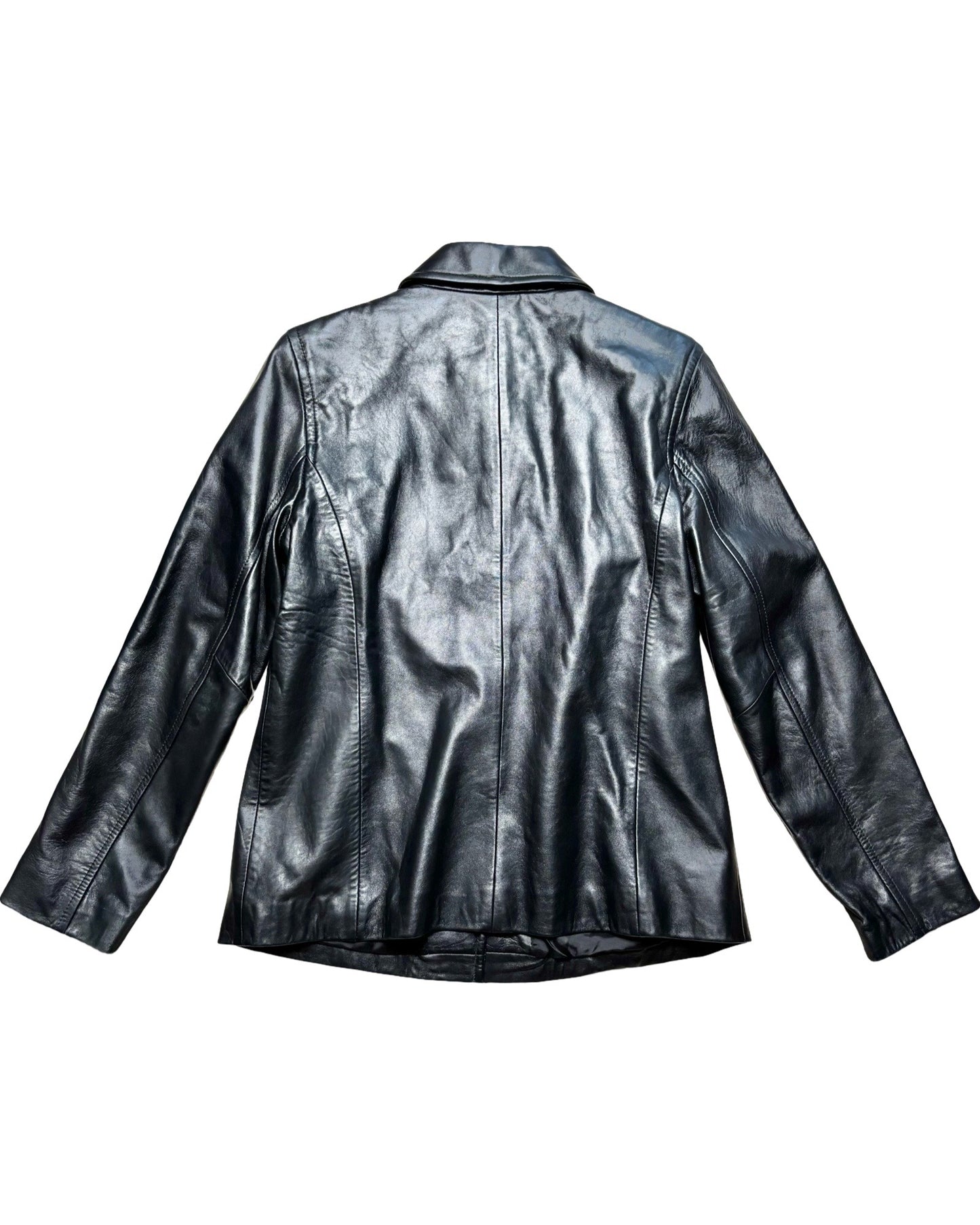 Nine West 90’s Genuine Leather Blazer | Size M