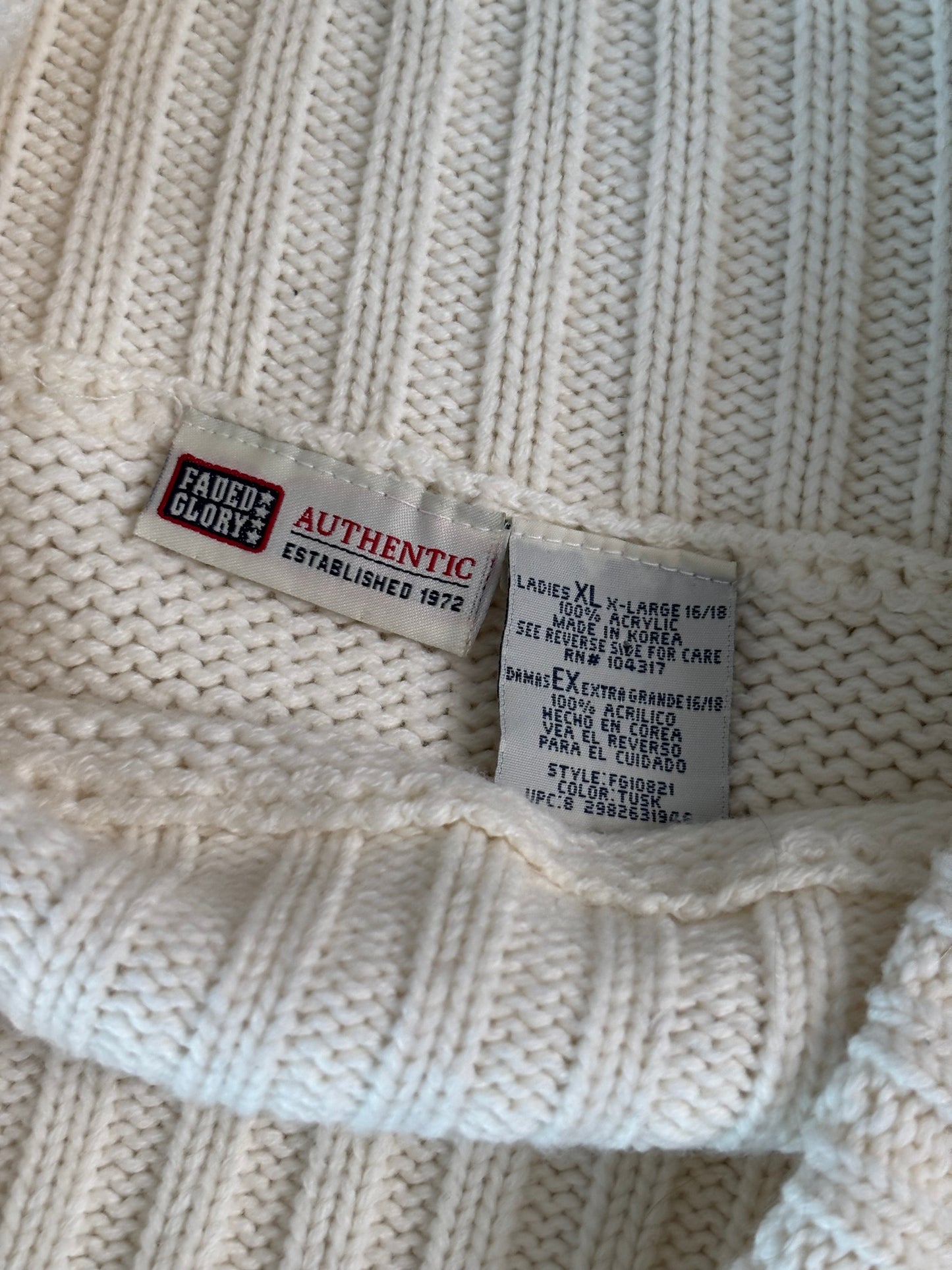 Faded Glory 00's Fold Over Knit | Size XL