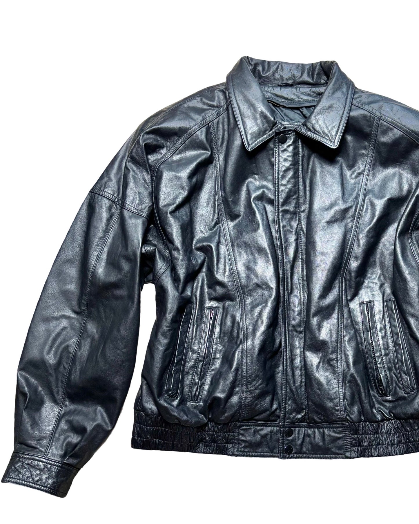 Byrnes & Baker 90’s Genuine Leather Jacket | Size XL
