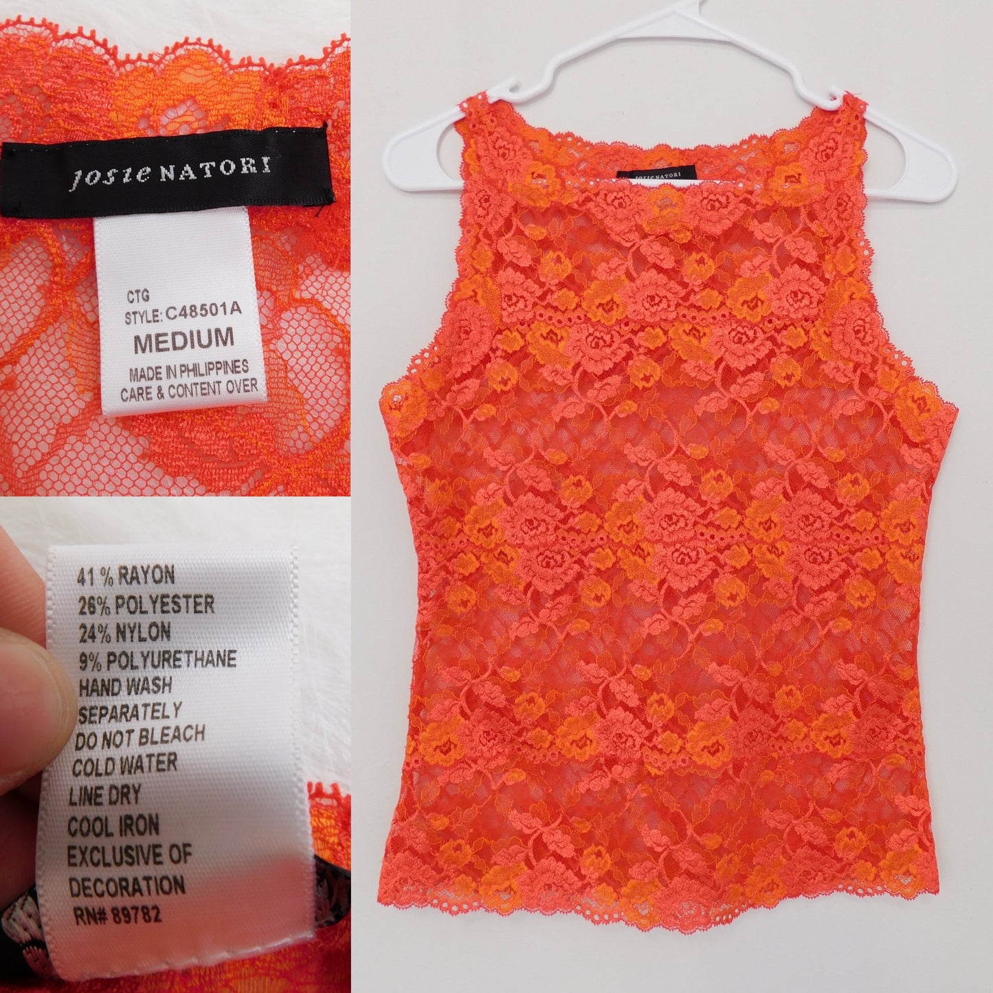 Vintage Mesh Lace Tank | Size M