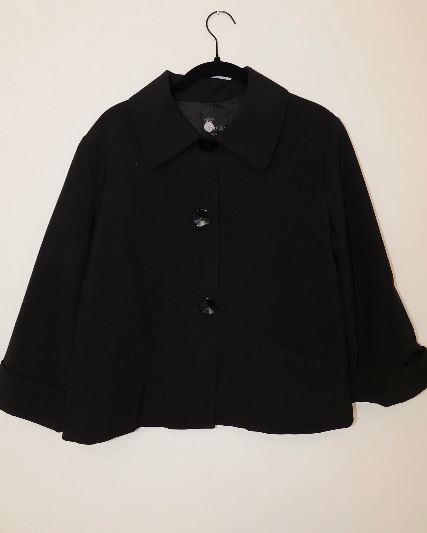 90’s Black Boxy Blazer | Size 10