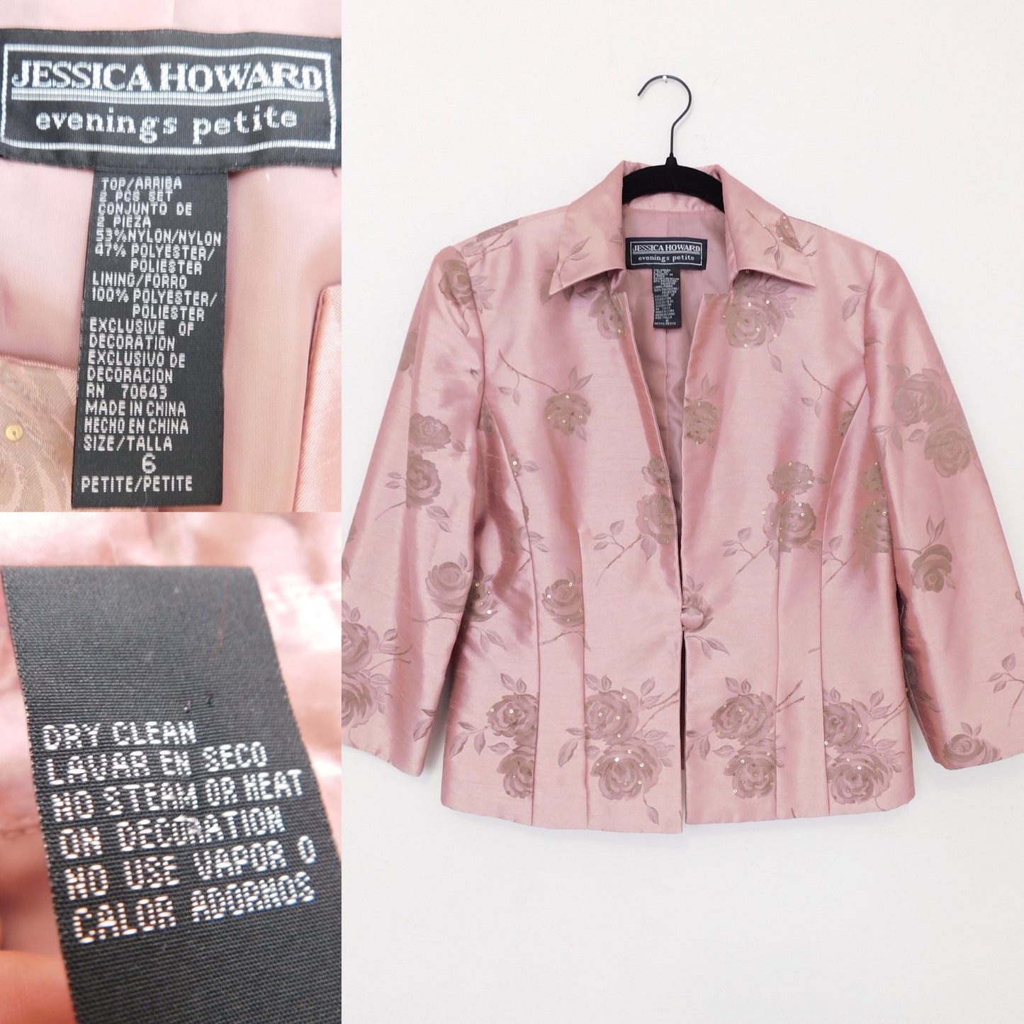 90’s Pink Floral Blazer | Size 6