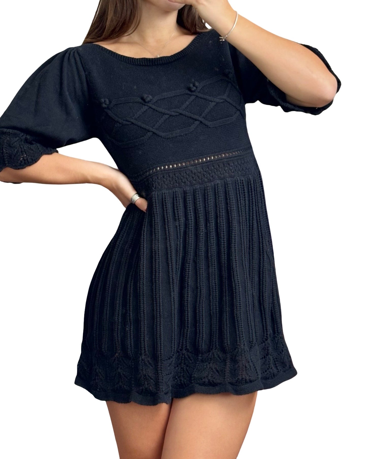 Knit 00’s Babydoll Dress | Size S