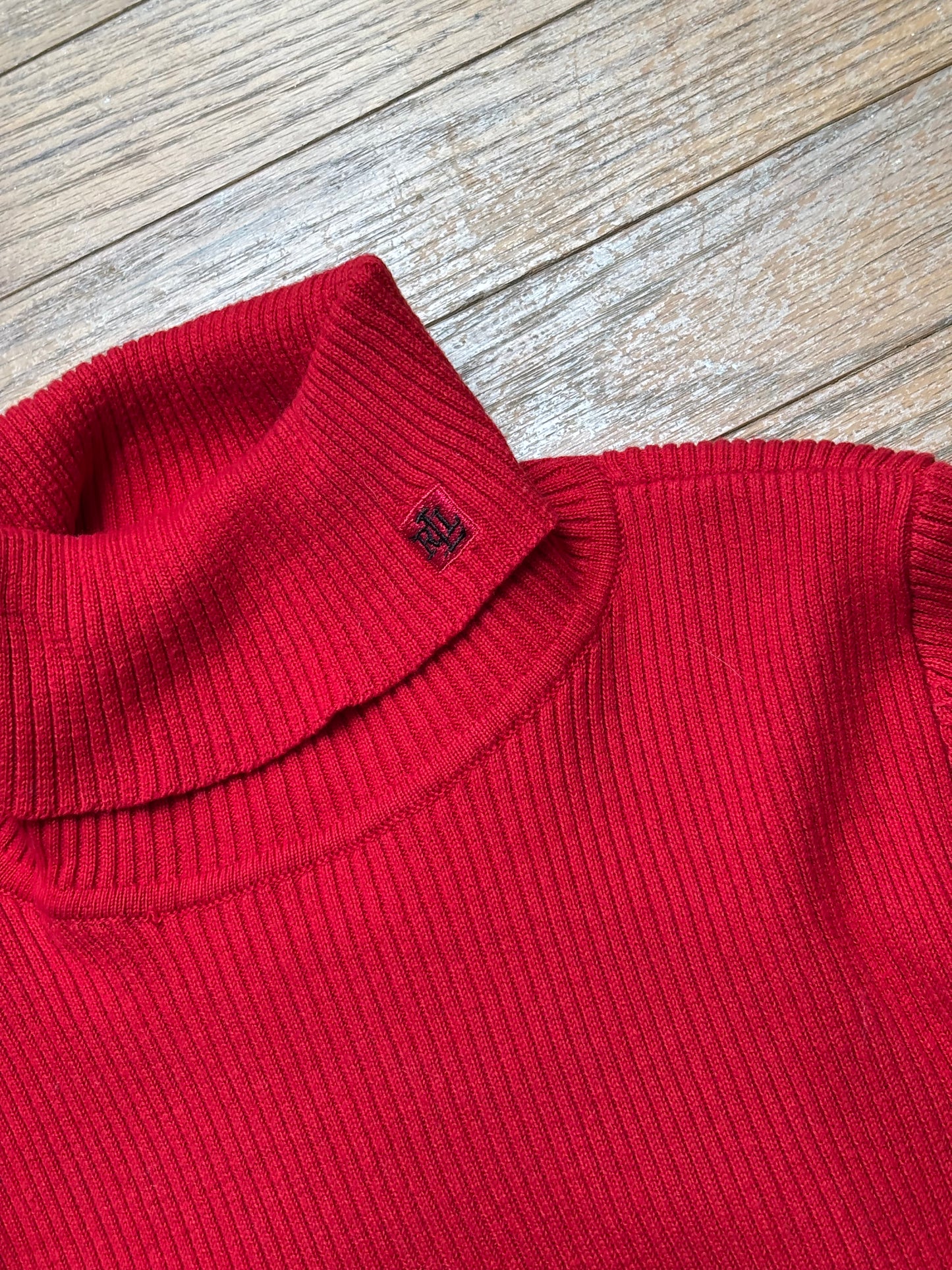 Ralph Lauren 90's Embroidered Knit | Size XS