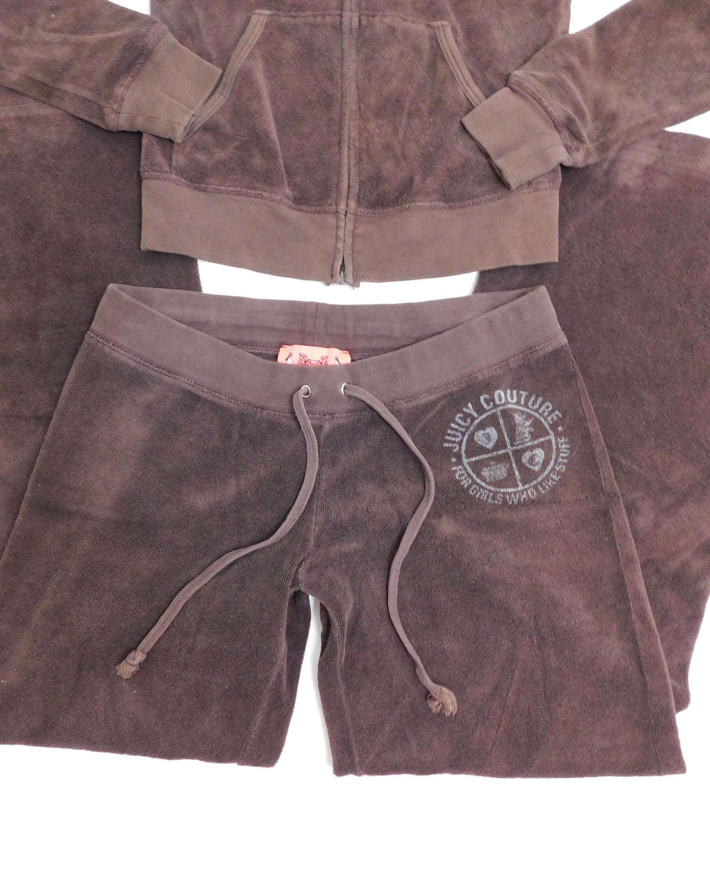 2006 Juicy Couture terry cloth track suit in brown