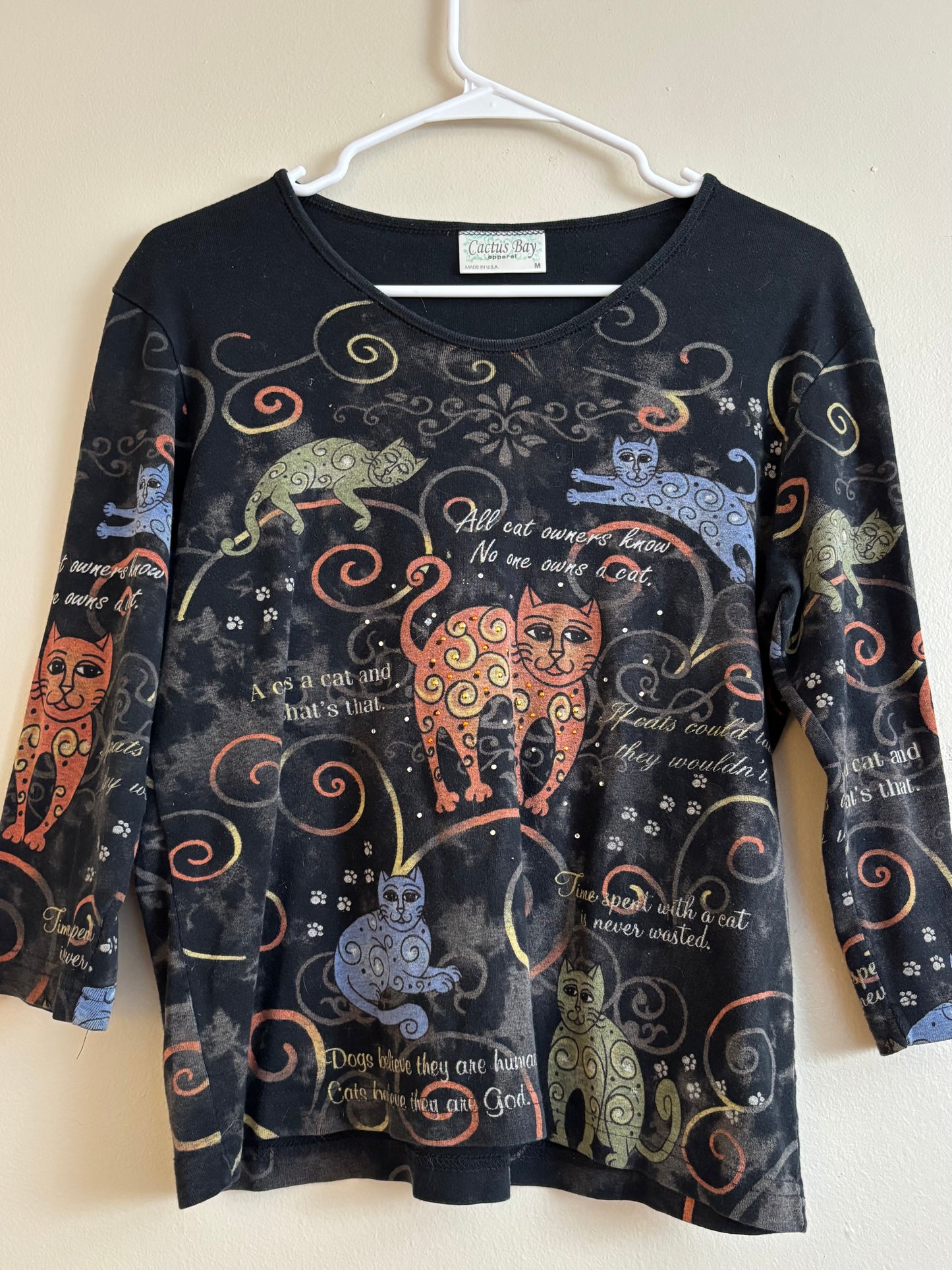 Cactus Bay 90’s Cat Top | Size M
