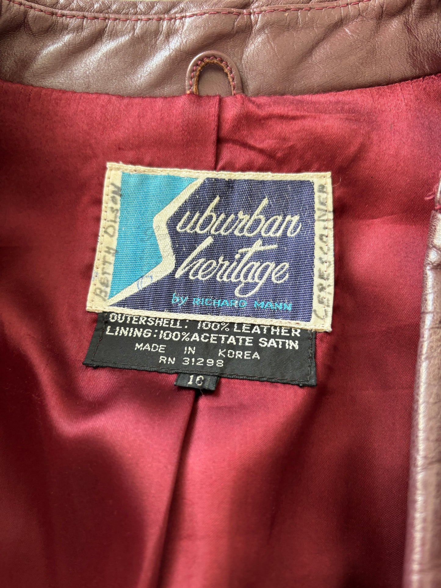 Richard Mann 90's Burgundy Leather Trench | Size 10