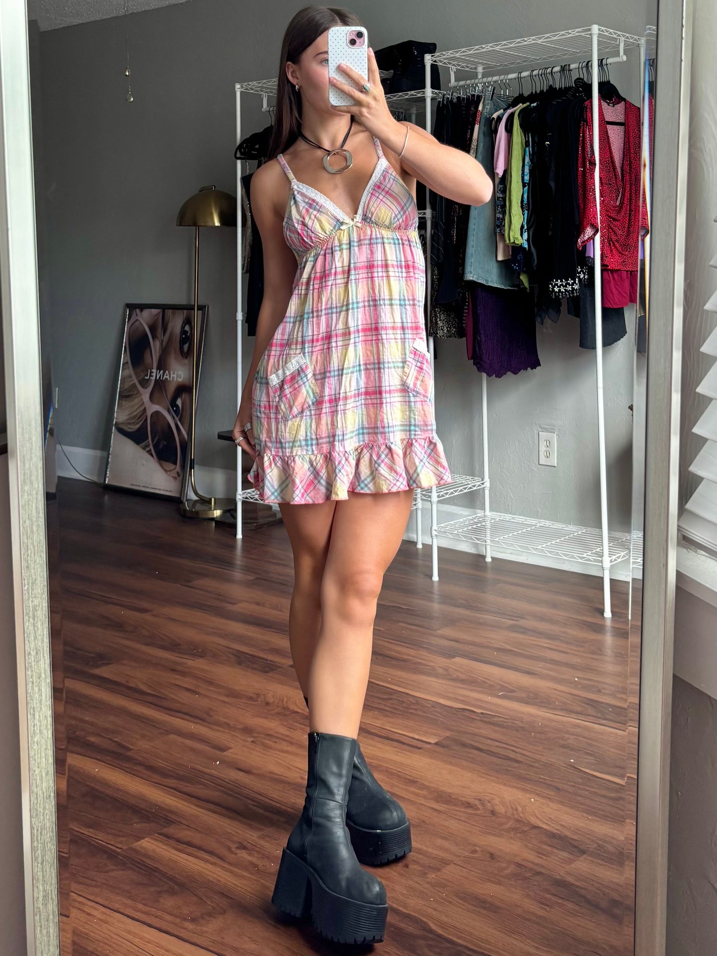 Xhiliration 00's Plaid Dress | Size S