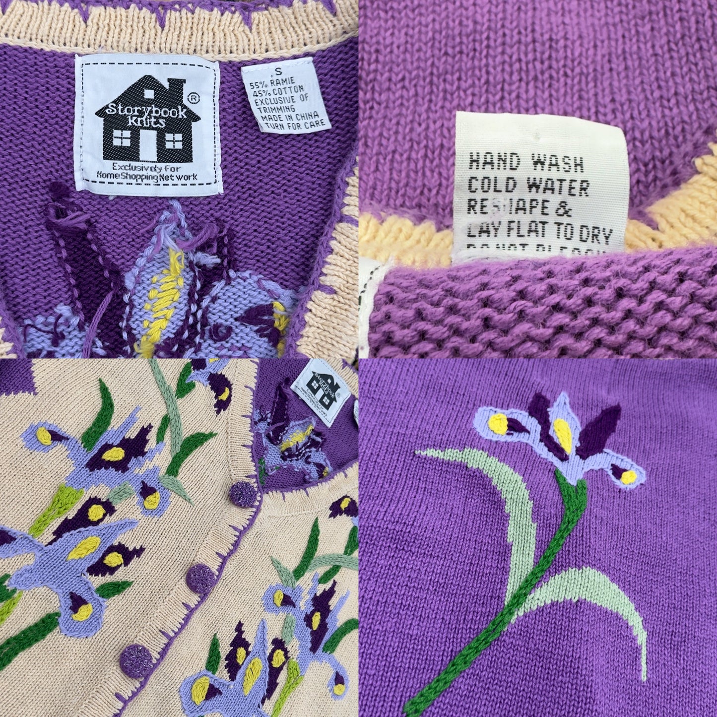 Purple Floral Sweater