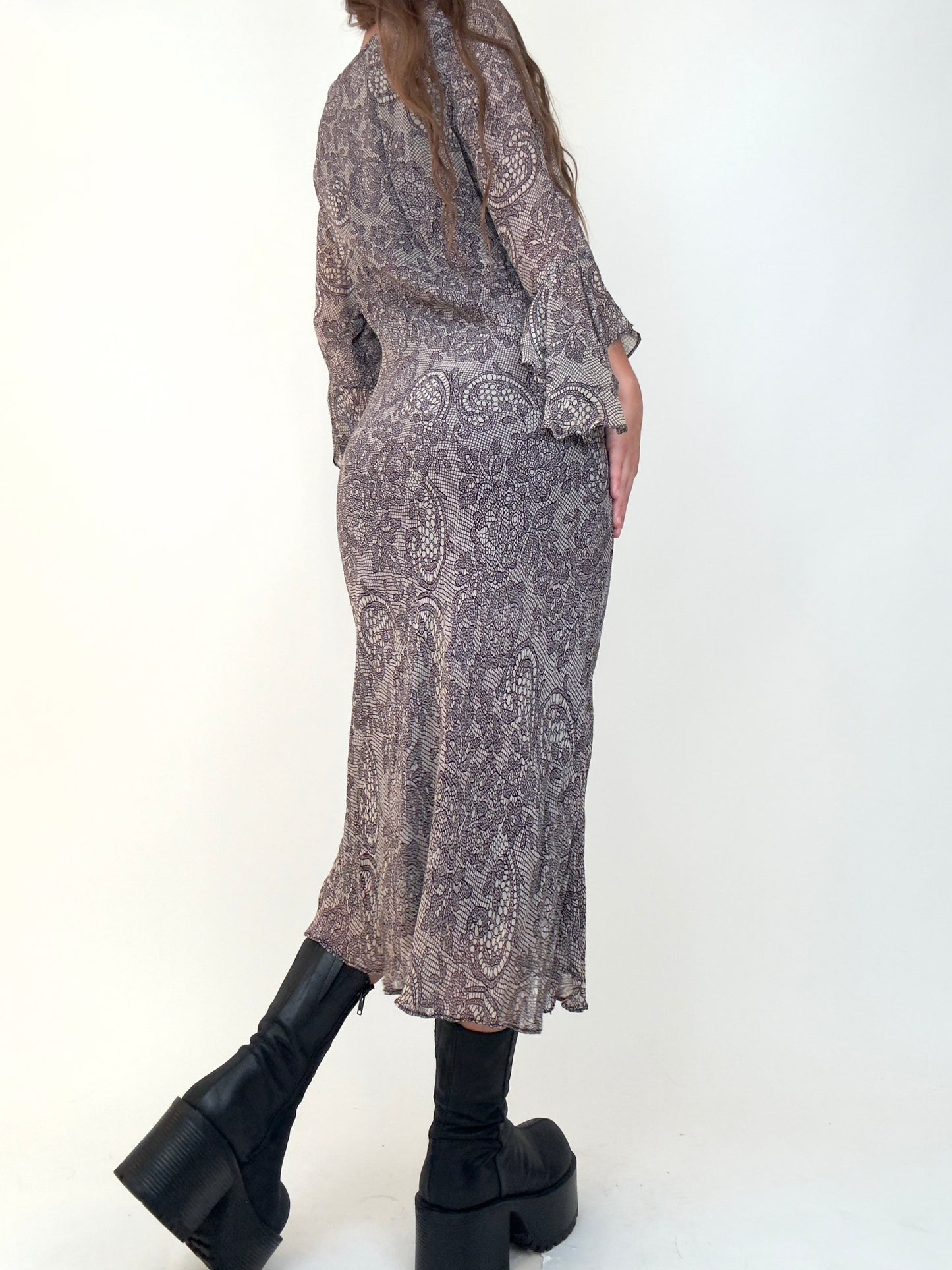 Lace Print Maxi | Size M