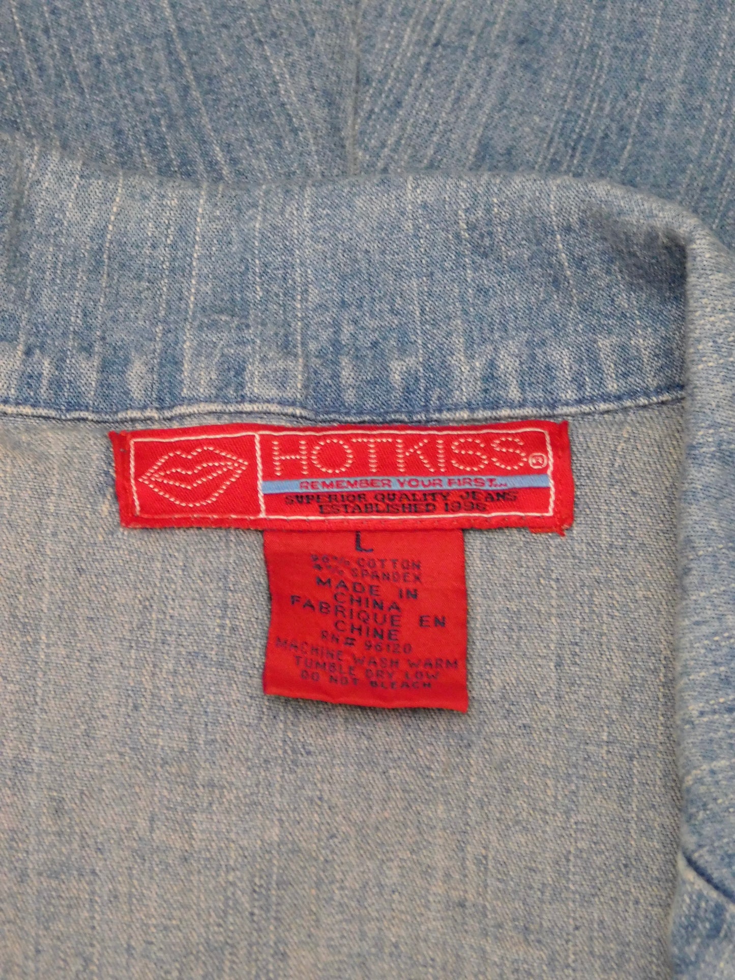 Hot Kiss Denim Romper | Size L