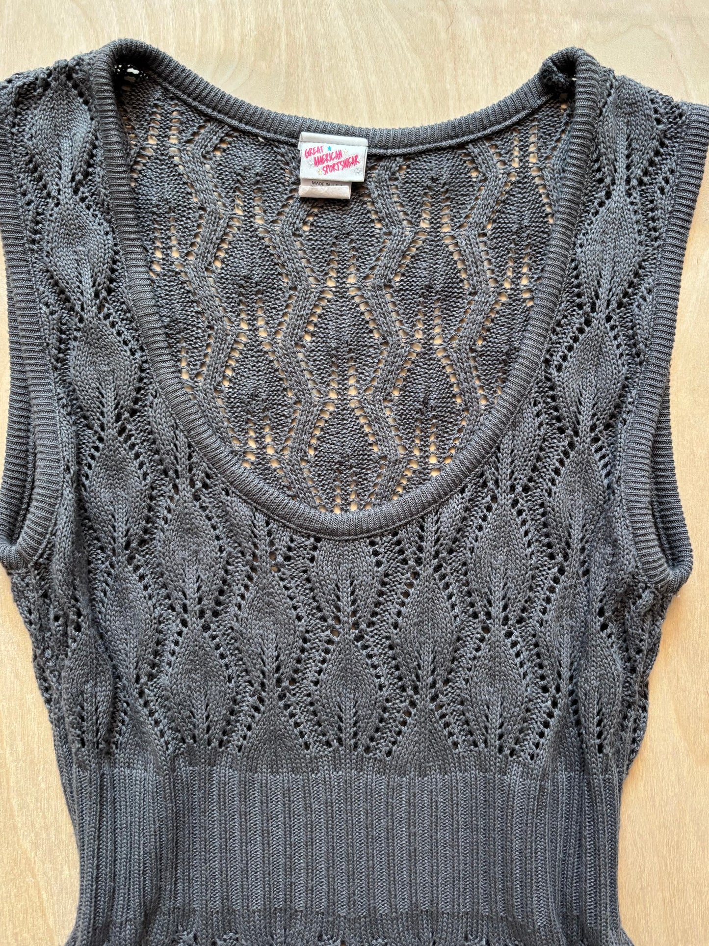 Grey 90’s Knit Mini Dress | Size M