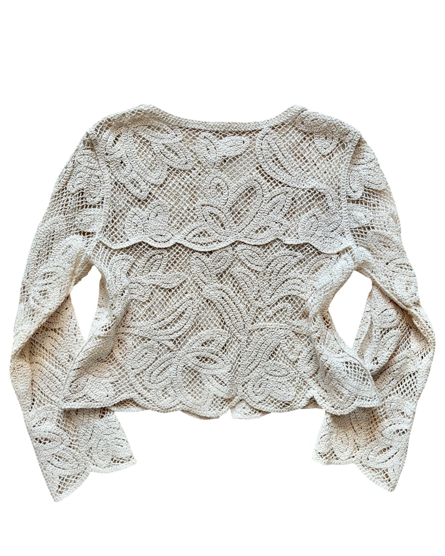 Cream Crochet Cardigan | Size M