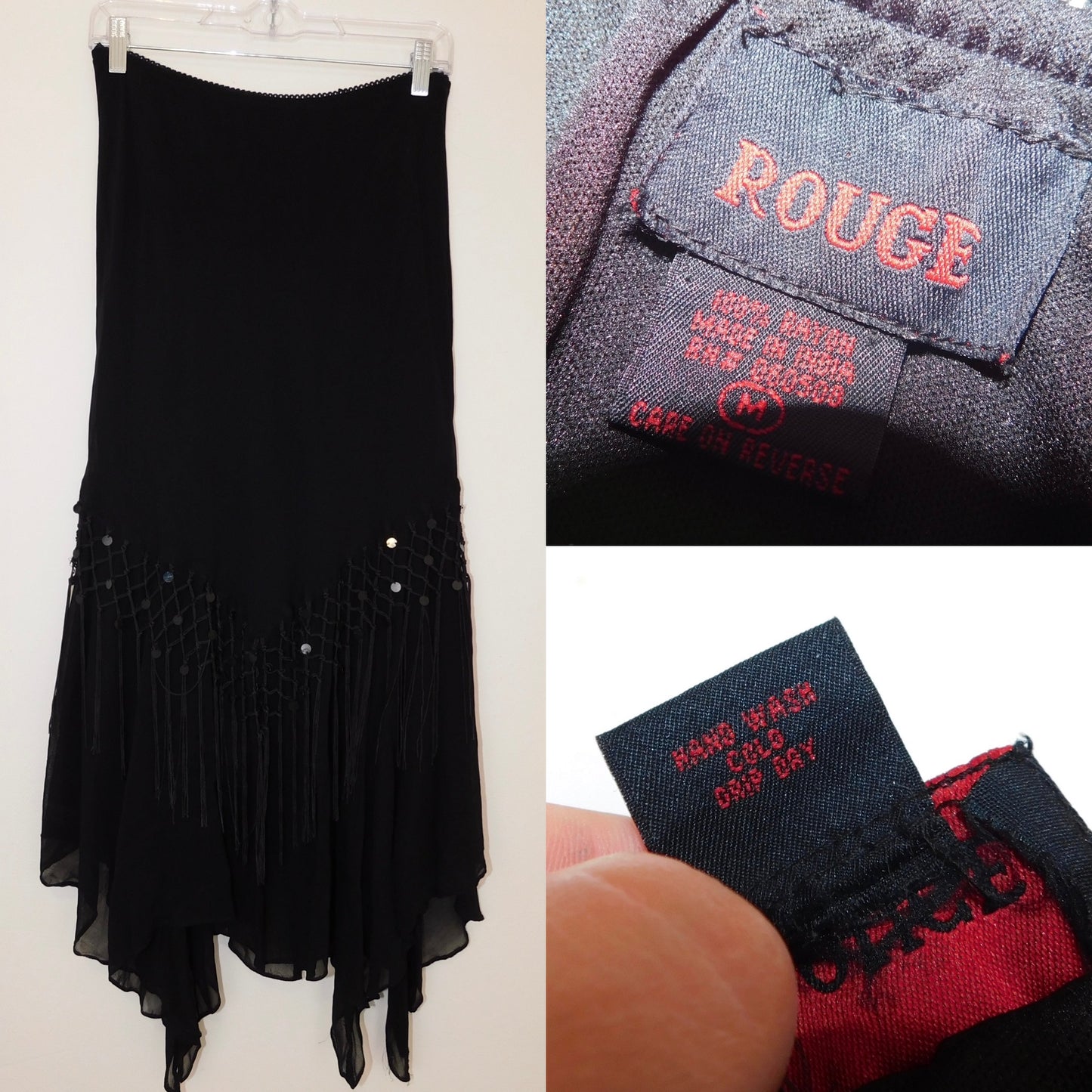 Y2K Sequin hanker-chief skirt | Size M