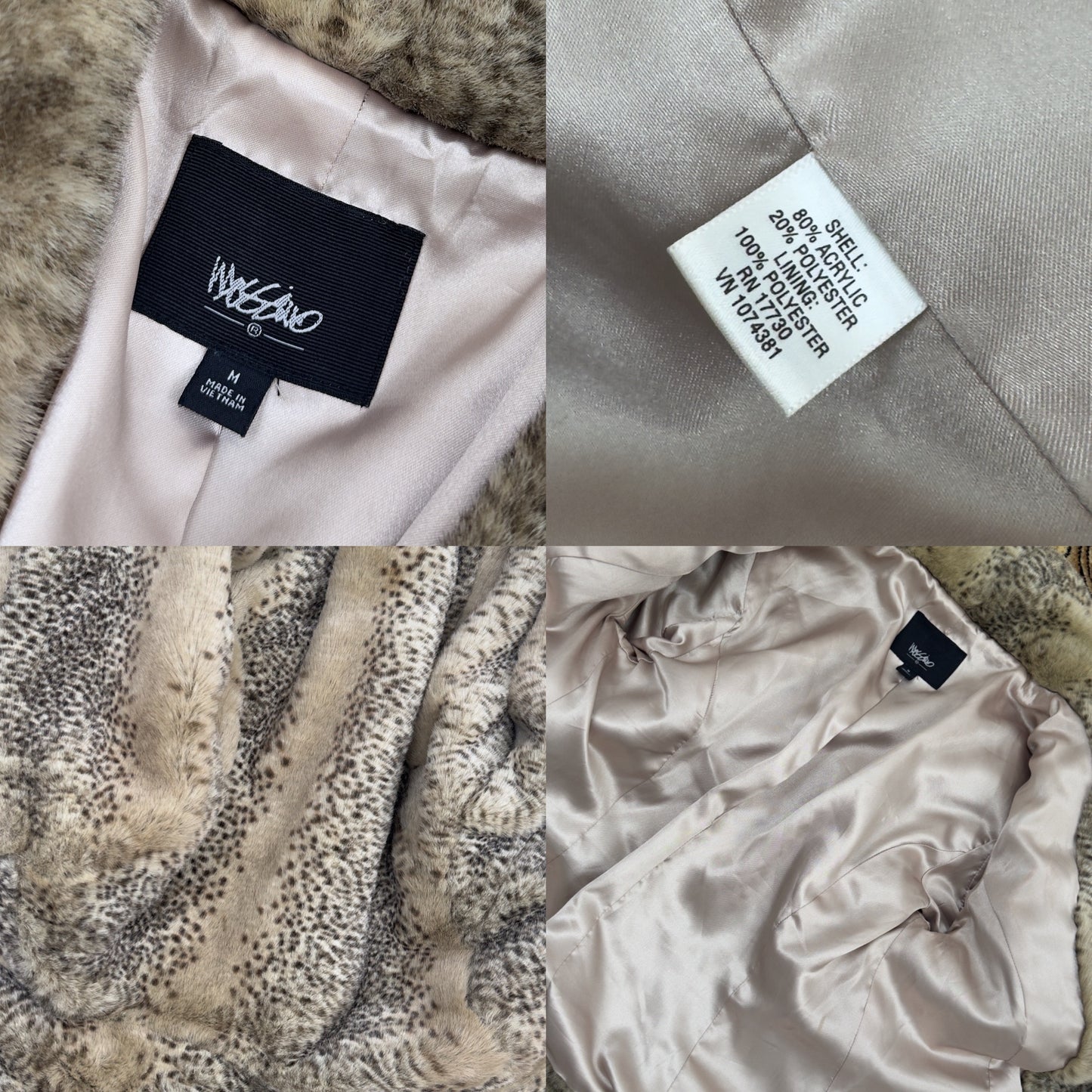 Cheetah Print Fur Jacket | Size M