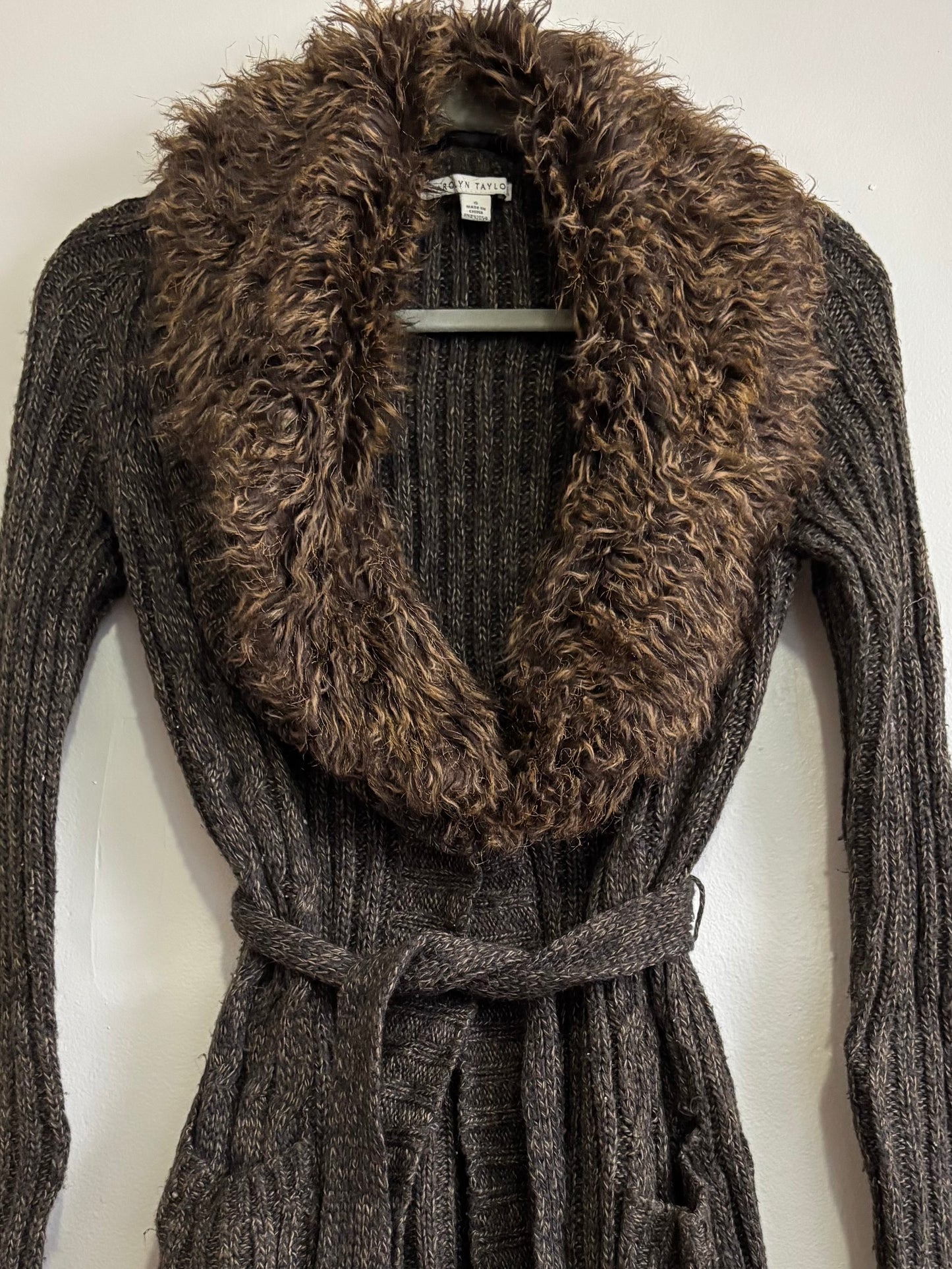 Fur Trim 00's Cardigan | Size S
