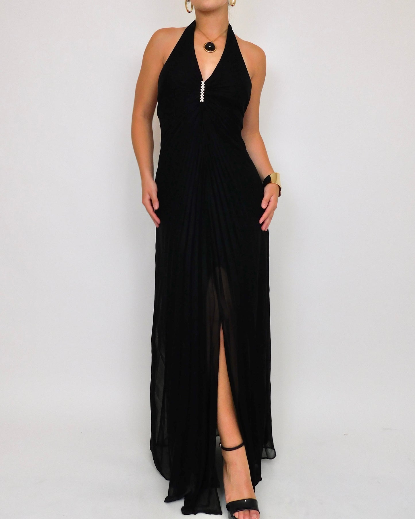 Black Mesh Gown | Size 5/6
