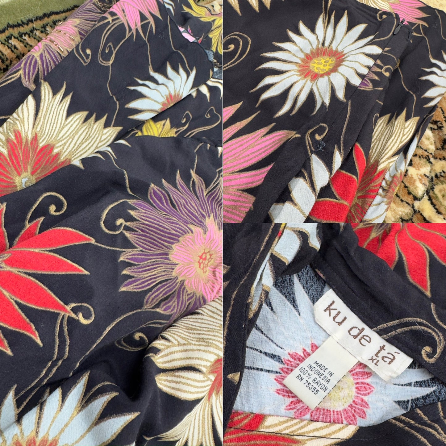 Black Floral Maxi | Size XL