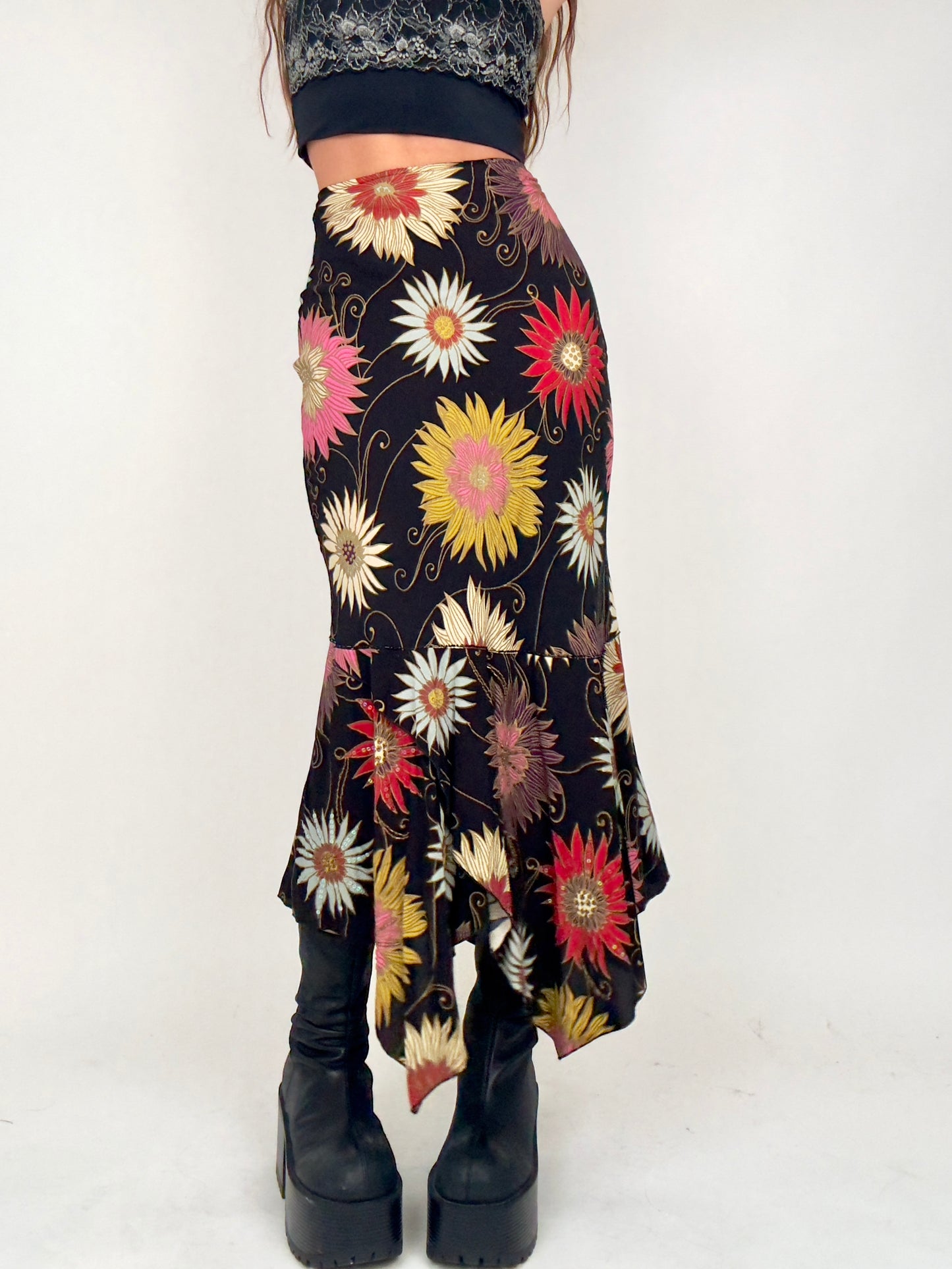 Black Floral Maxi | Size XL