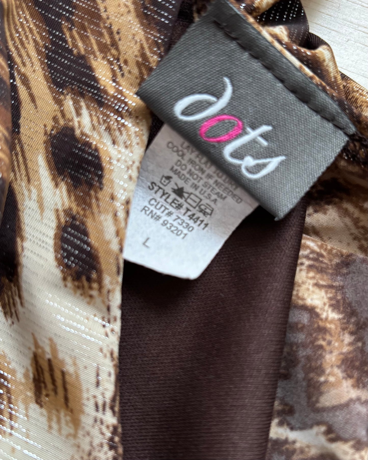 Metallic Leopard Mini/Blouse | Size L