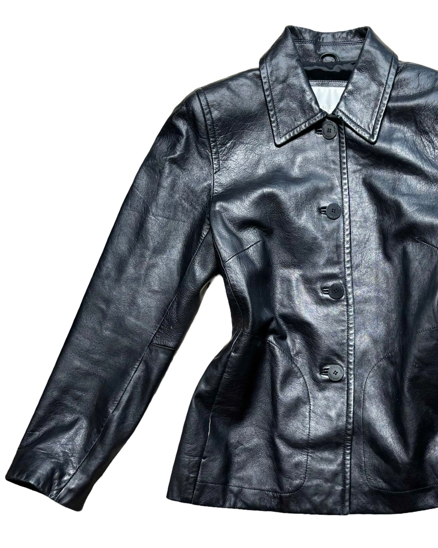 Nine West 90’s Genuine Leather Blazer | Size S