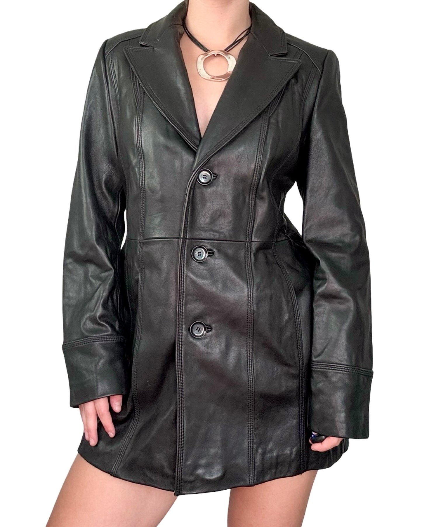 Jones NY 90’s Leather Jacket | Size M