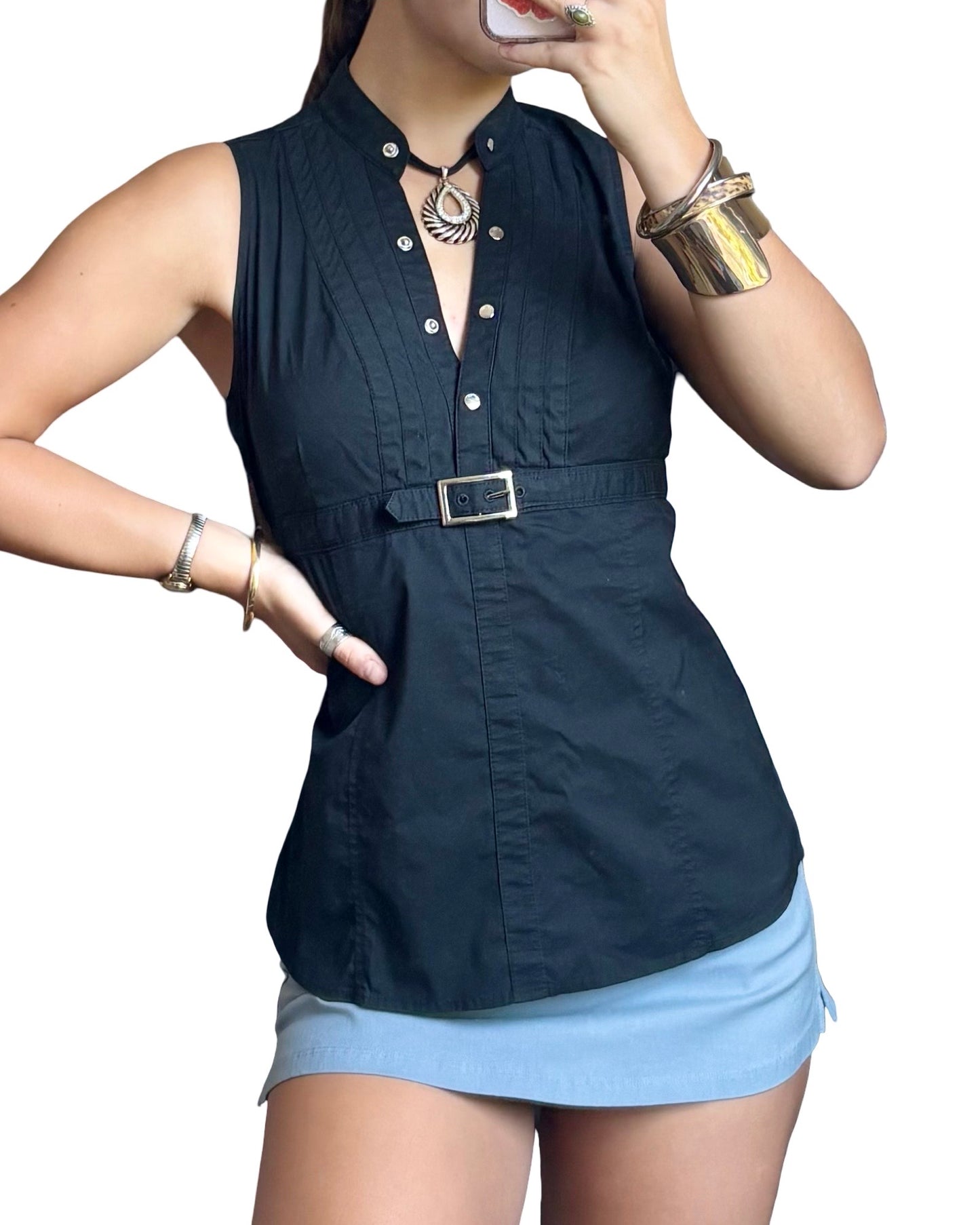 Express 90’s Buckle Top | Size S
