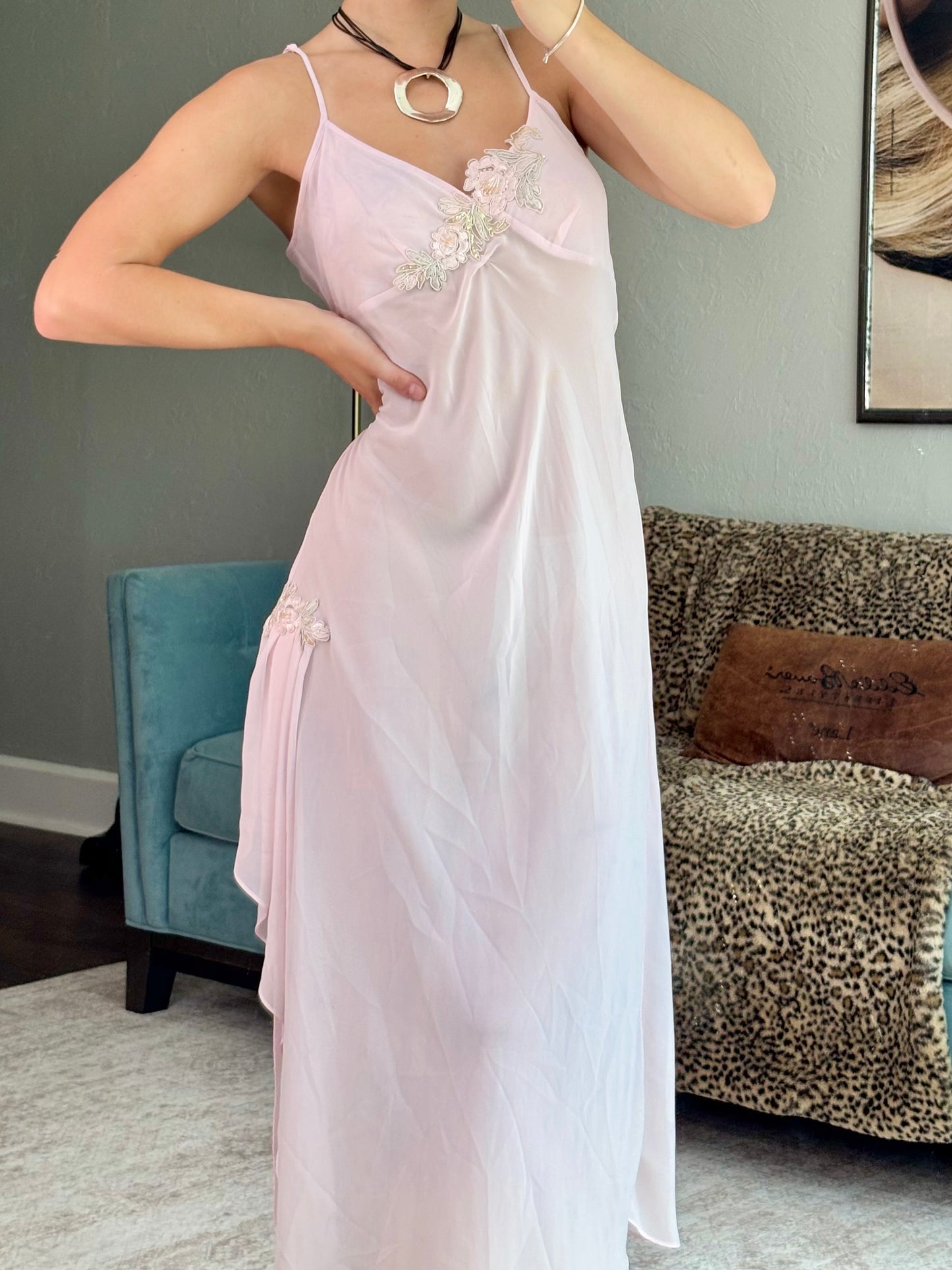 Delicates 00's Embellished Slip Dress | Size S