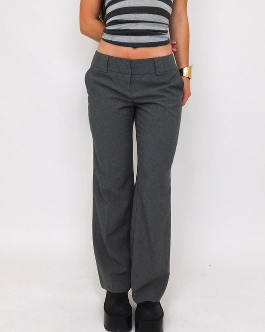 Low Rise Grey Trousers | Size 4