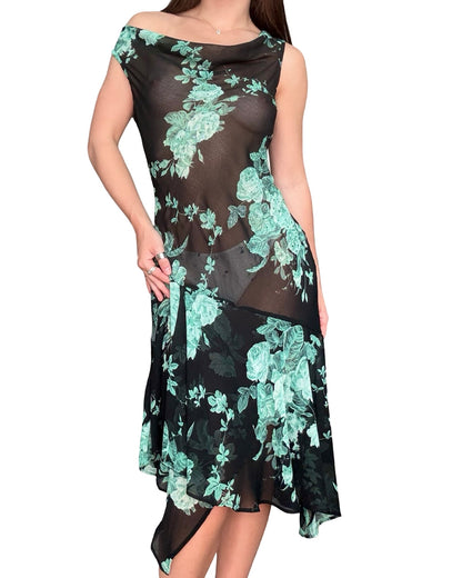 Connected 00's Beaded Mesh Dress | Size M