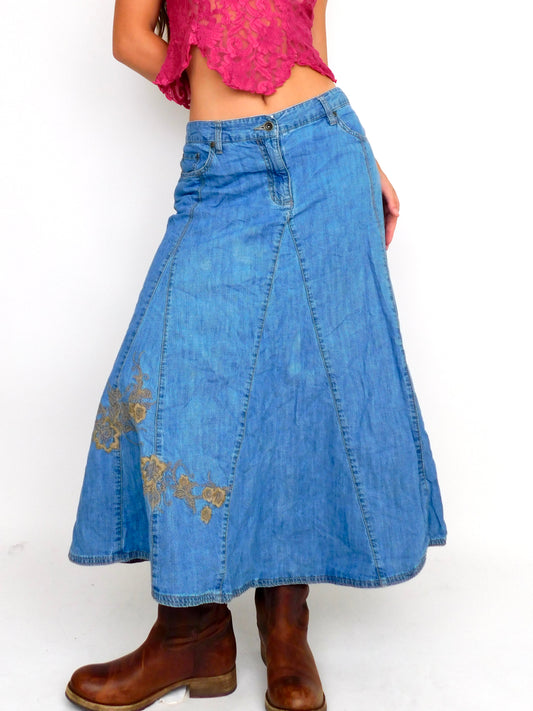 Charlotte Denim Maxi | Size 34” waist