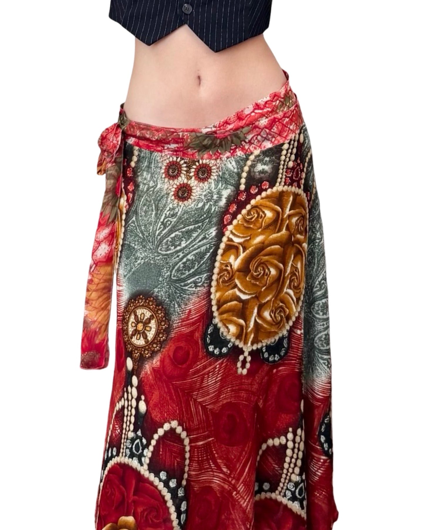 Iris 00's Reversible Wrap Skirt | OS