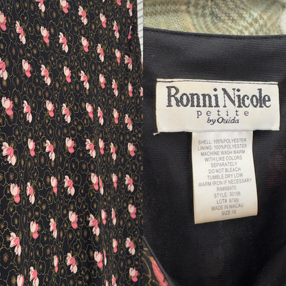 Black Floral Maxi Dress | Size M