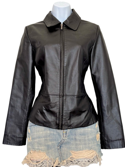 George 90's Genuine Leather Jacket | Size S