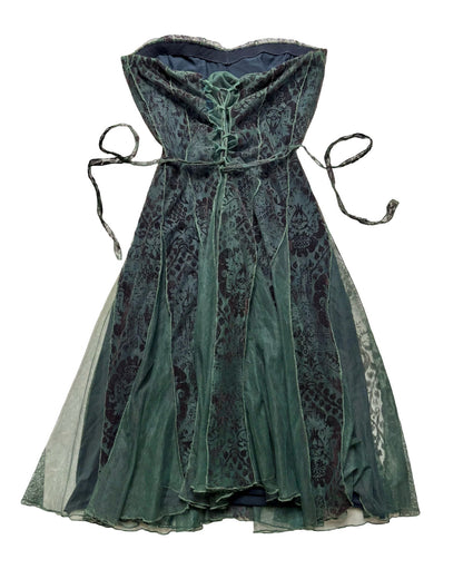 Elana Kattan 00’s Lace Up Midi Dress | Size M