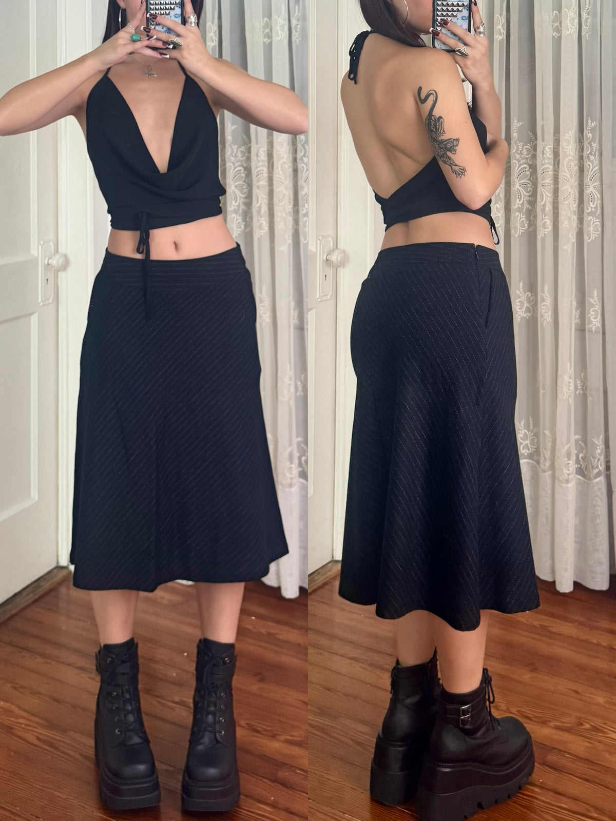 Y2K Wool Midi Skirt | Size 0