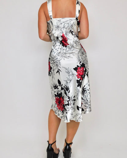 Y2K Floral Midi Dress | Size S